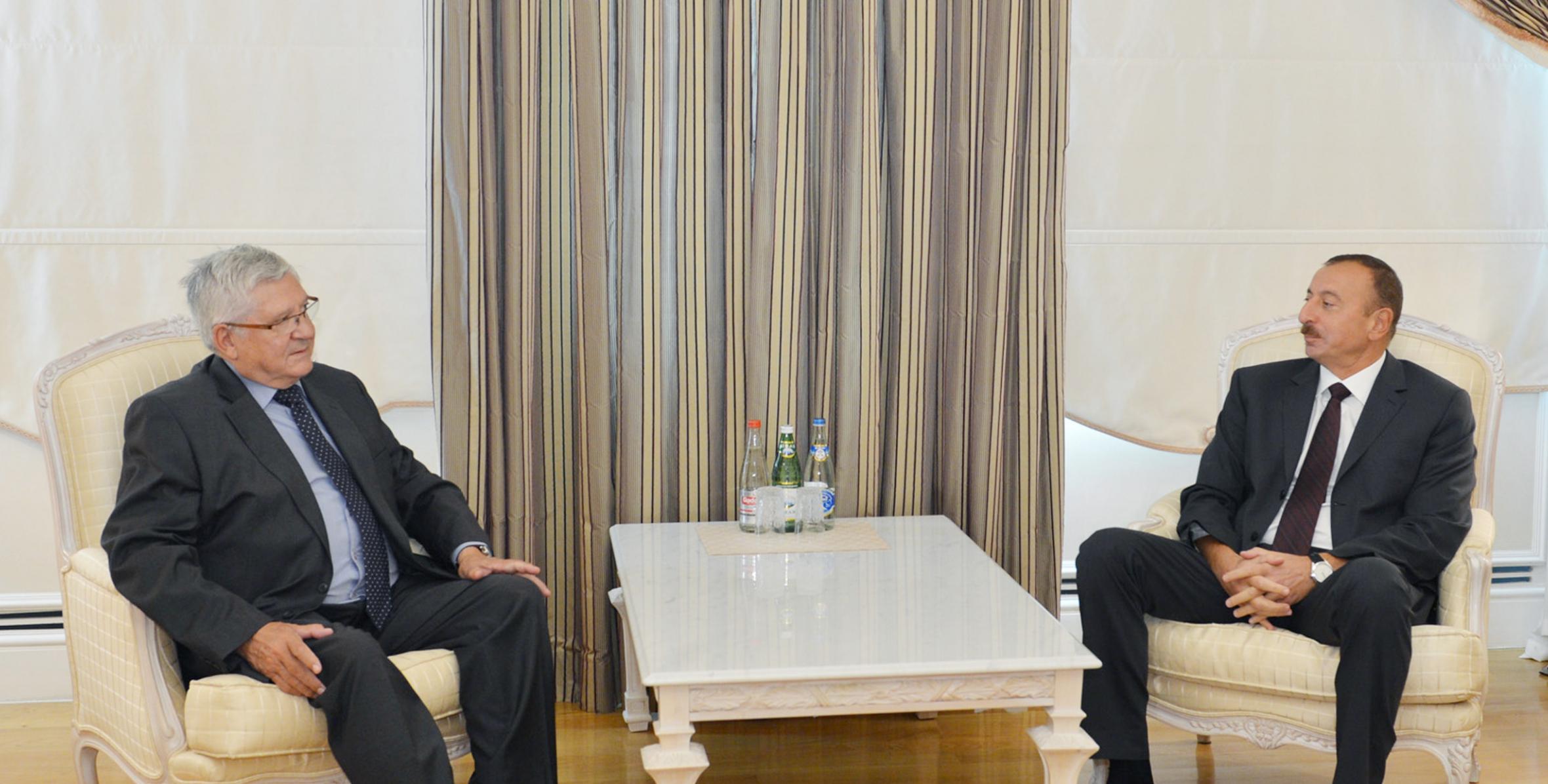 Ilham Aliyev received the Special Coordinator for the observation of presidential elections in Azerbaijan appointed by the OSCE Chairman in Office and the head of the France-Azerbaijan friendship group of the National Assembly of France