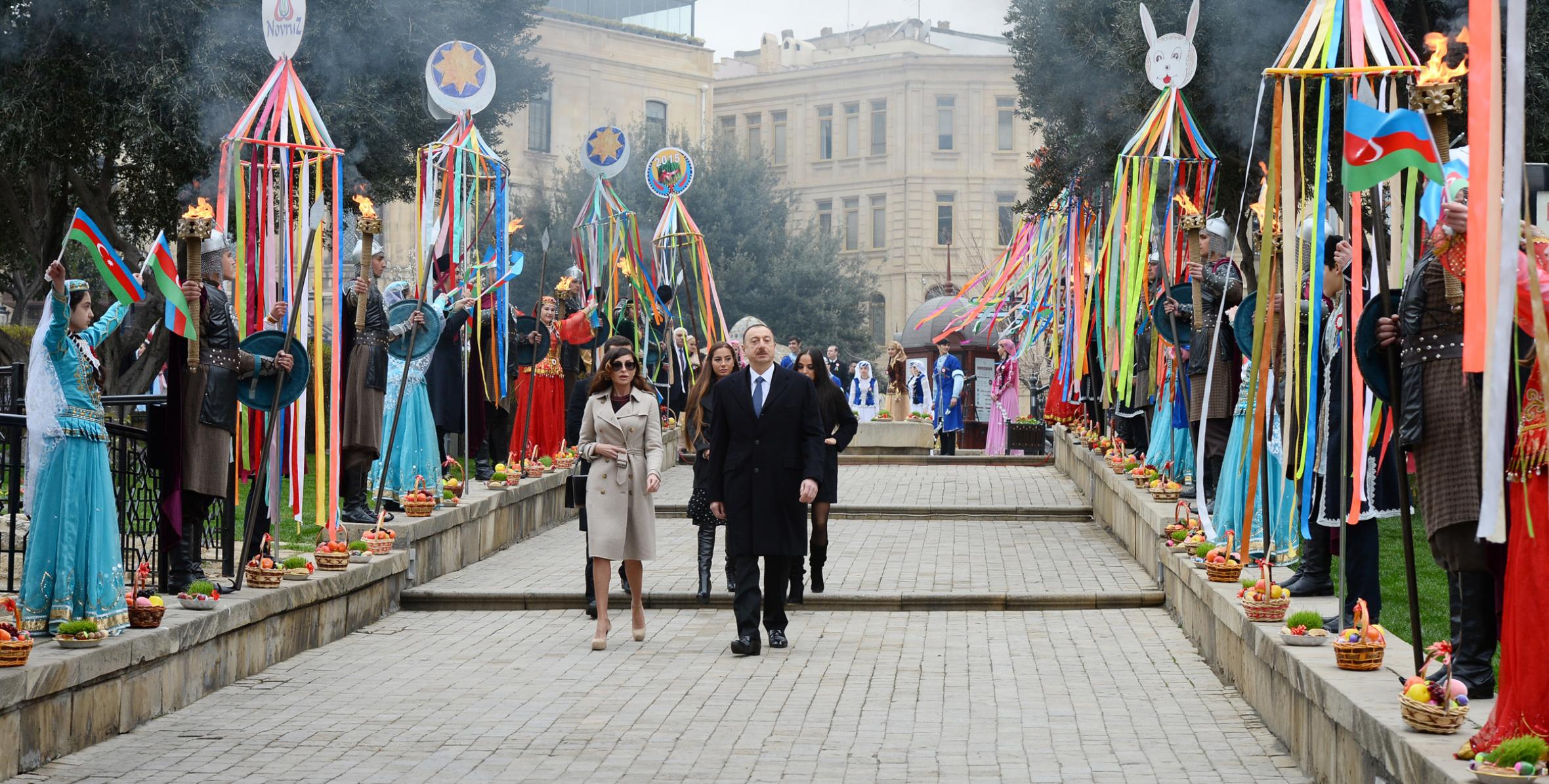 Ильхам Алиев принял участие во всенародных празднествах по случаю Новруз байрамы