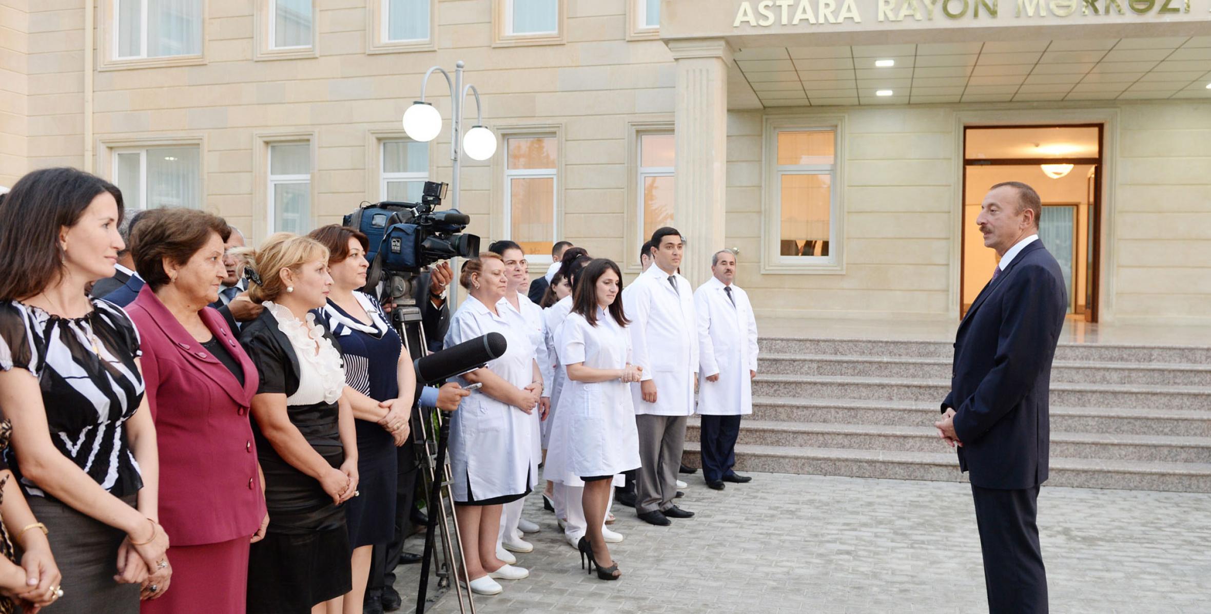 Ilham Aliyev reviewed the Astara District Central Hospital after major overhaul