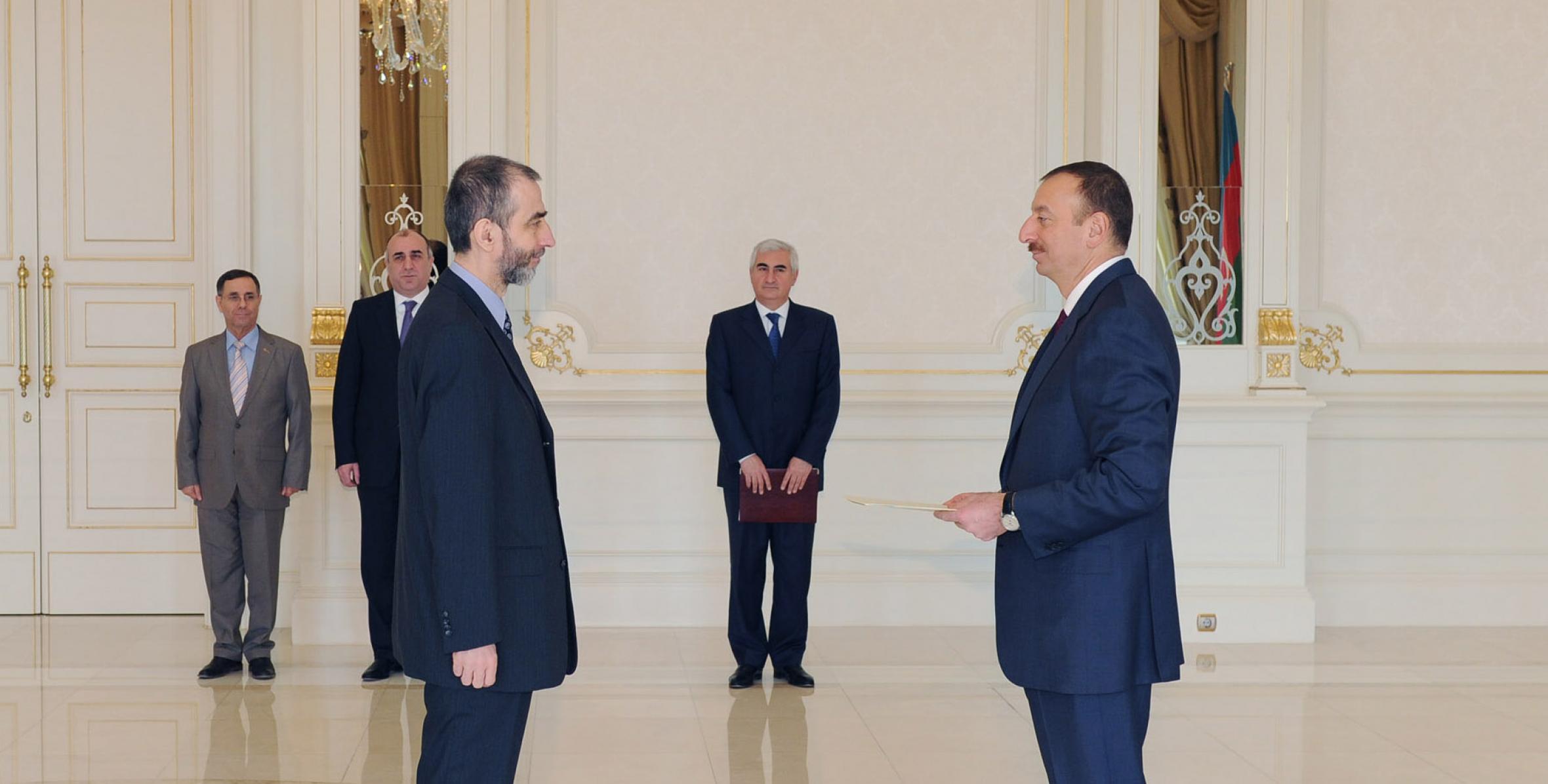 Ilham Aliyev accepted the credentials of a newly-appointed Ambassador of Slovenia to Azerbaijan