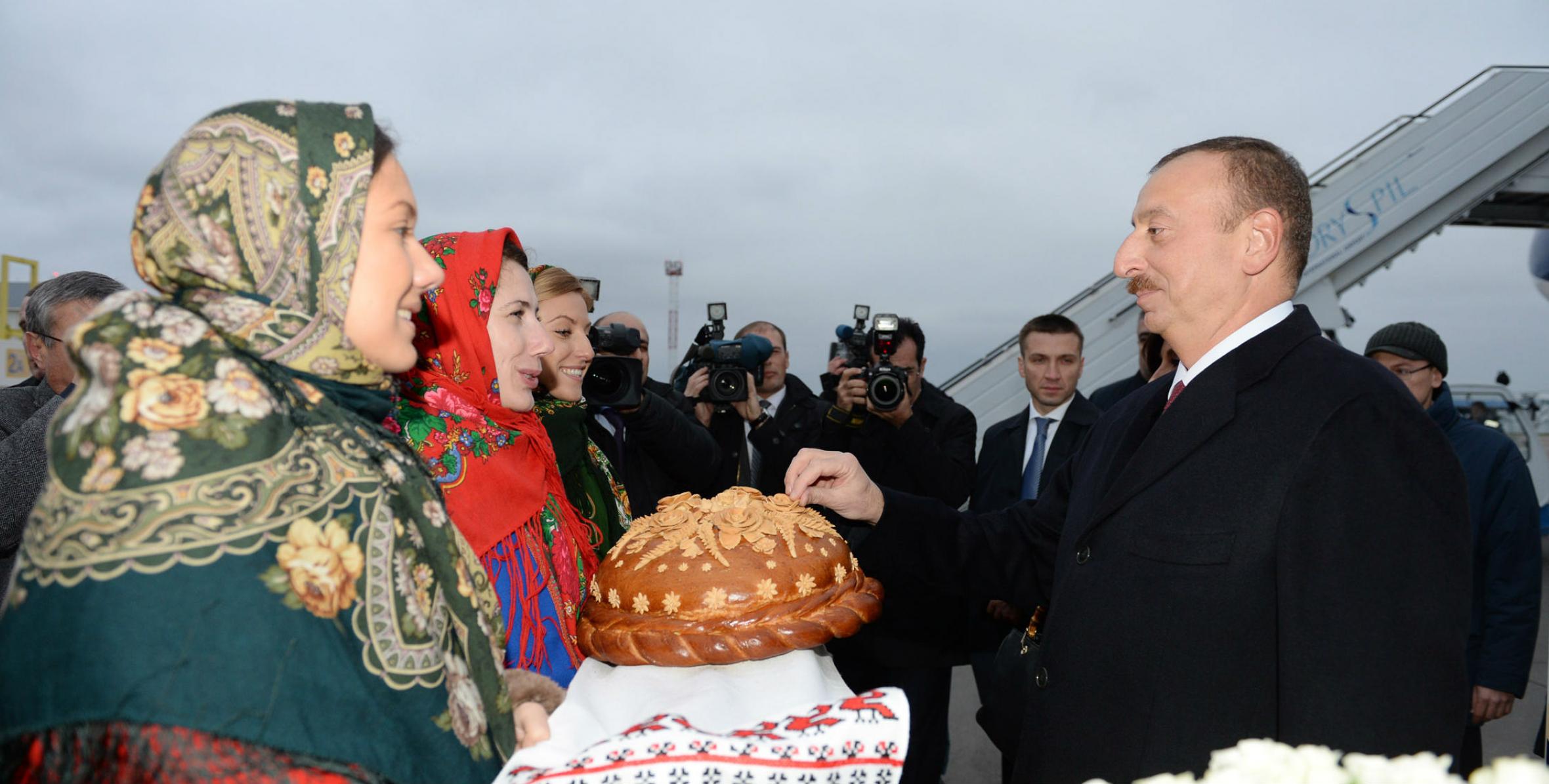 Ilham Aliyev has arrived in Ukraine on an official visit