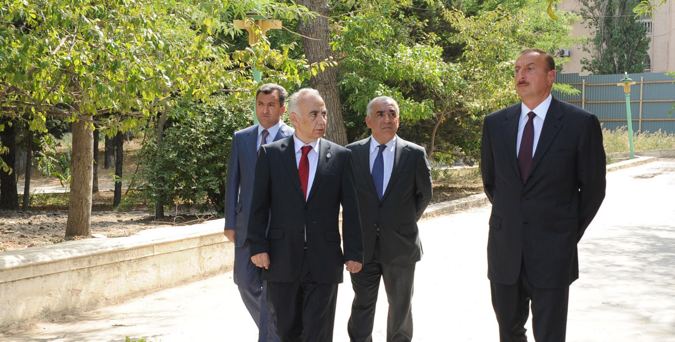 Ilham Aliyev visited an area in the Narimanov district of Baku where the Dada Gorgud Park has been established