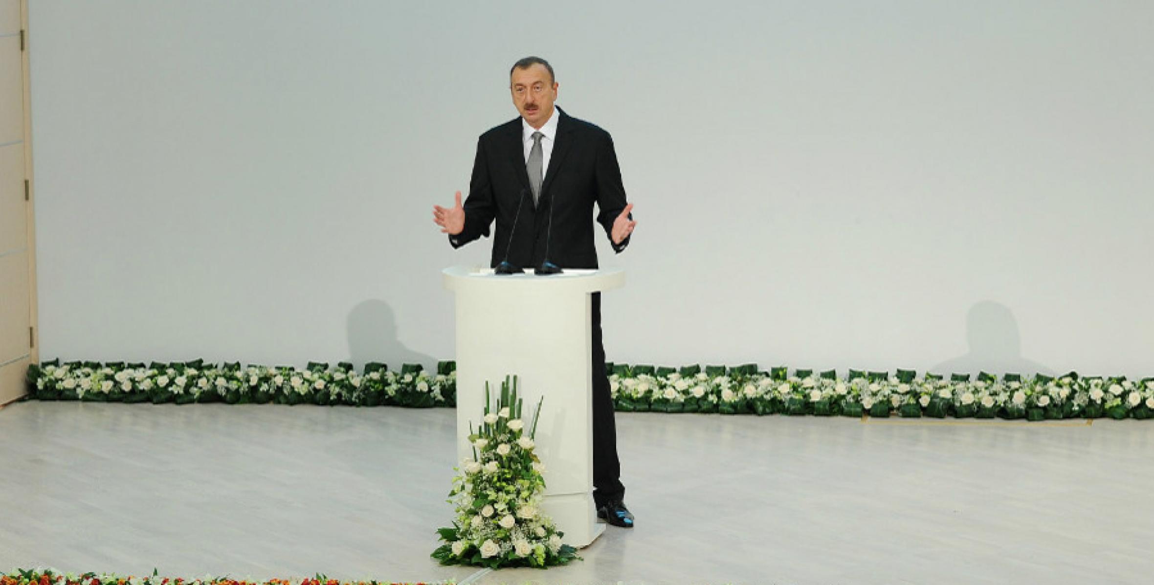 Speech by Ilham Aliyev at the opening of the new education complex for the Baku branch of Moscow State University named after M.V. Lomonosov