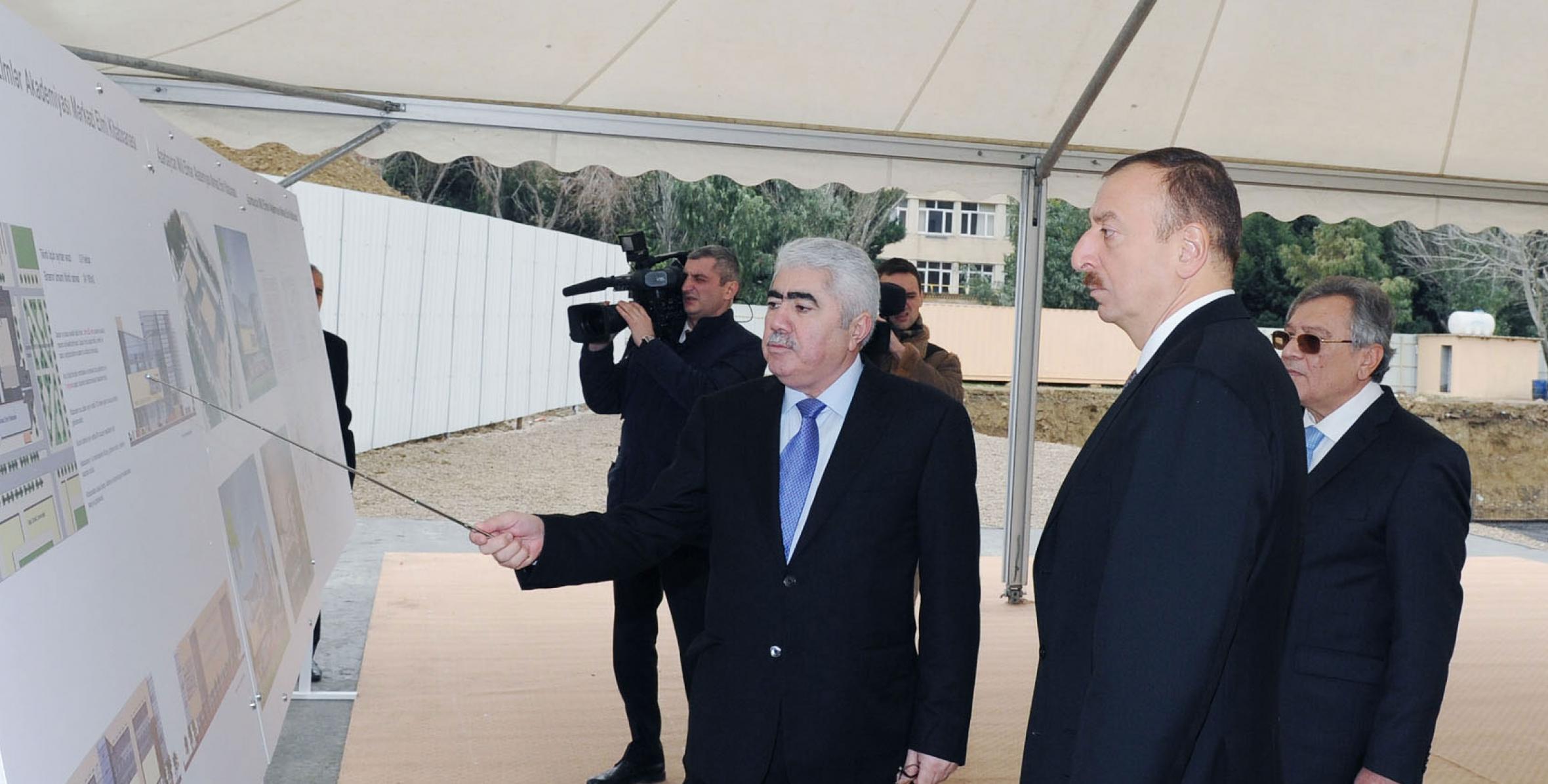 Ilham Aliyev attended the groundbreaking ceremony for the Central Scientific Library of the Azerbaijan National Academy of Sciences