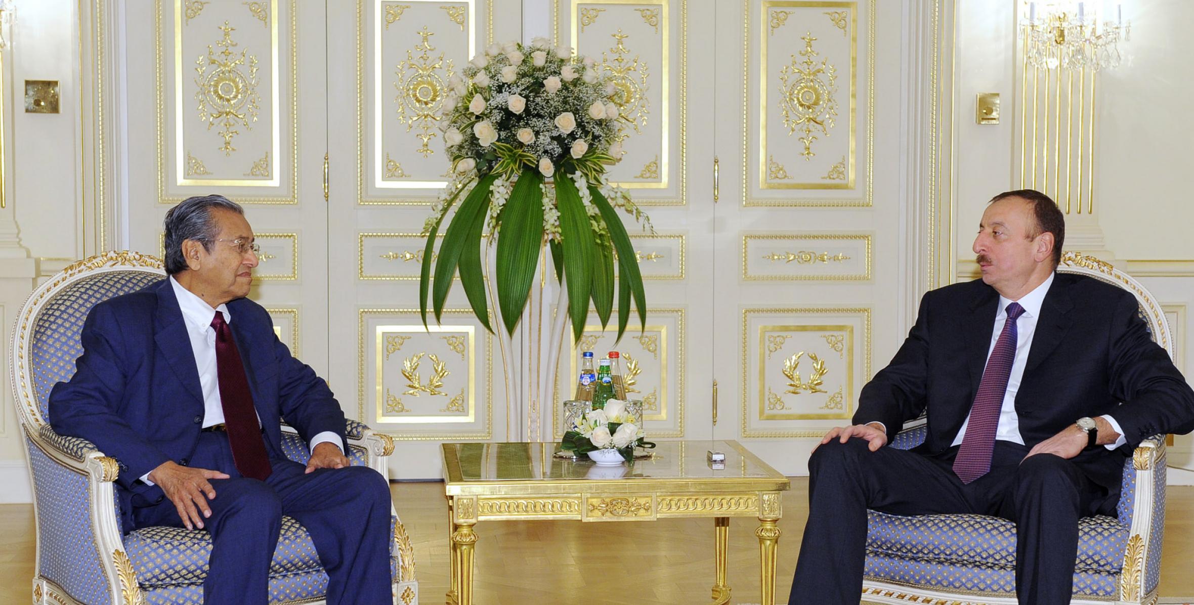Ilham Aliyev received the former Prime Minister of Malaysia, Mahathir Mohamad
