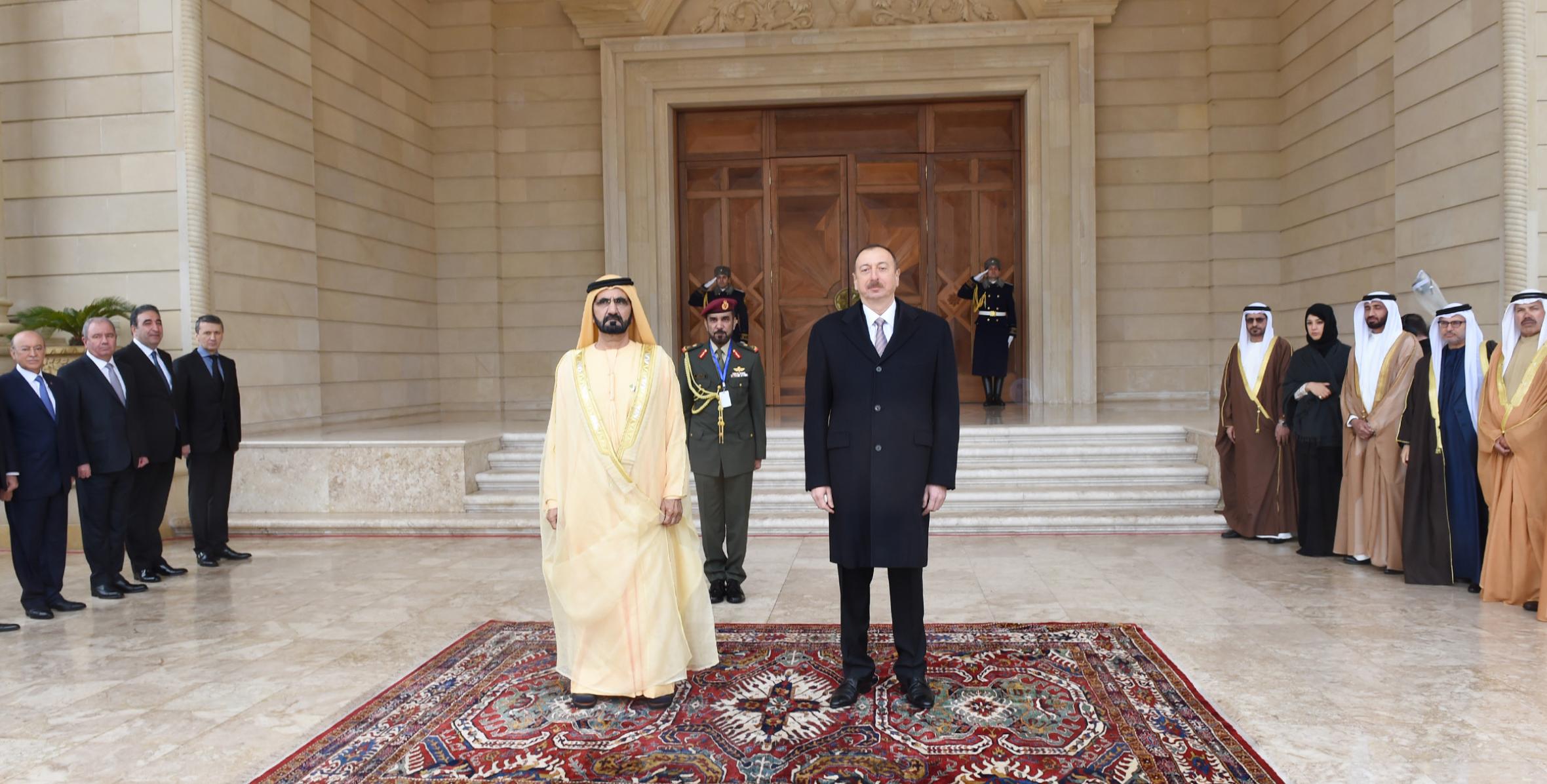 Состоялась церемония официальной встречи вице-президента и премьер-министра Объединенных Арабских Эмиратов