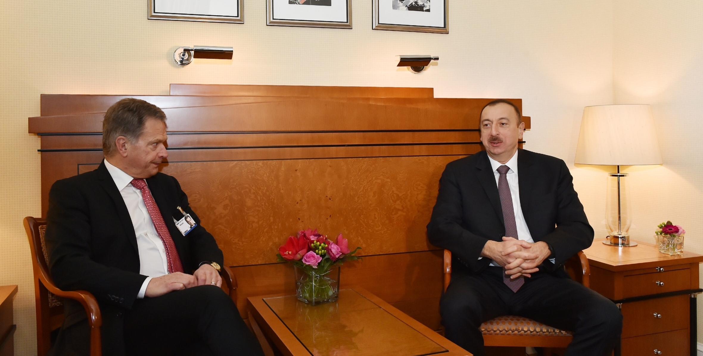 Ilham Aliyev met with President of Finland Sauli Niinistö in Munich