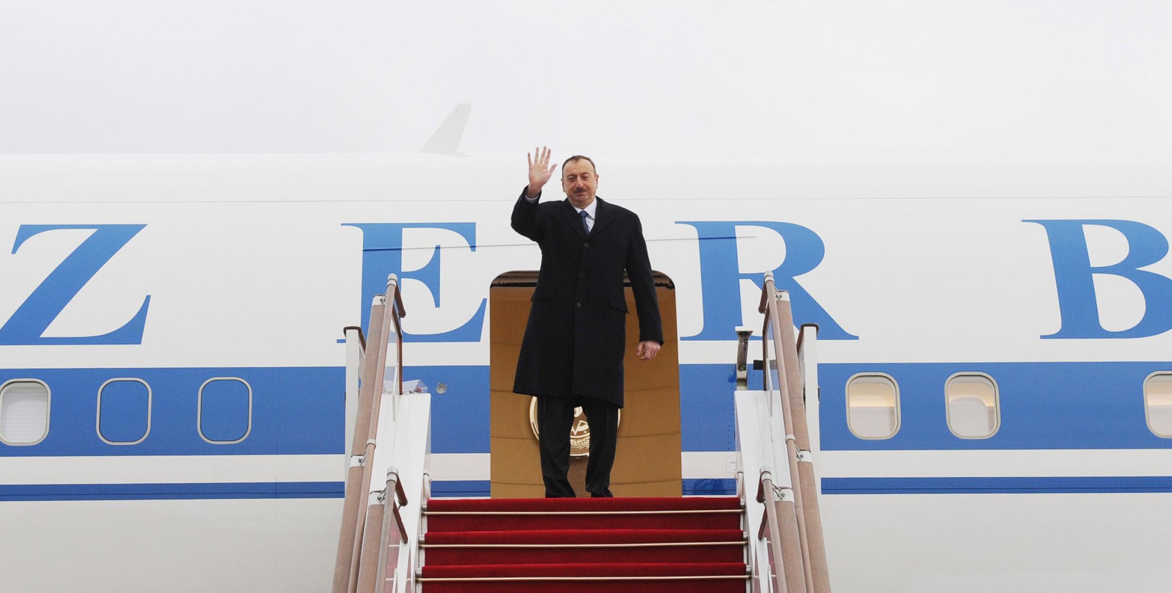 Ilham Aliyev left for Switzerland on a working visit