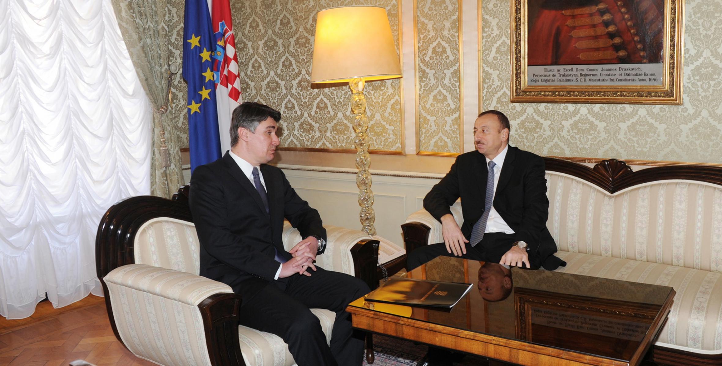 Ильхам Алиев встретился с премьер-министром Хорватии Зораном Милановичем