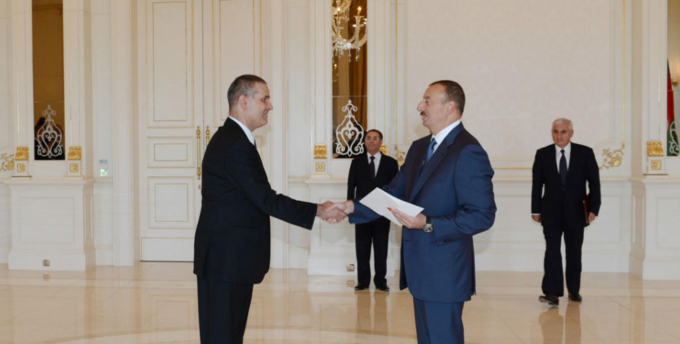 Ilham Aliyev accepted the credentials of the newly-appointed Israeli Ambassador to Azerbaijan