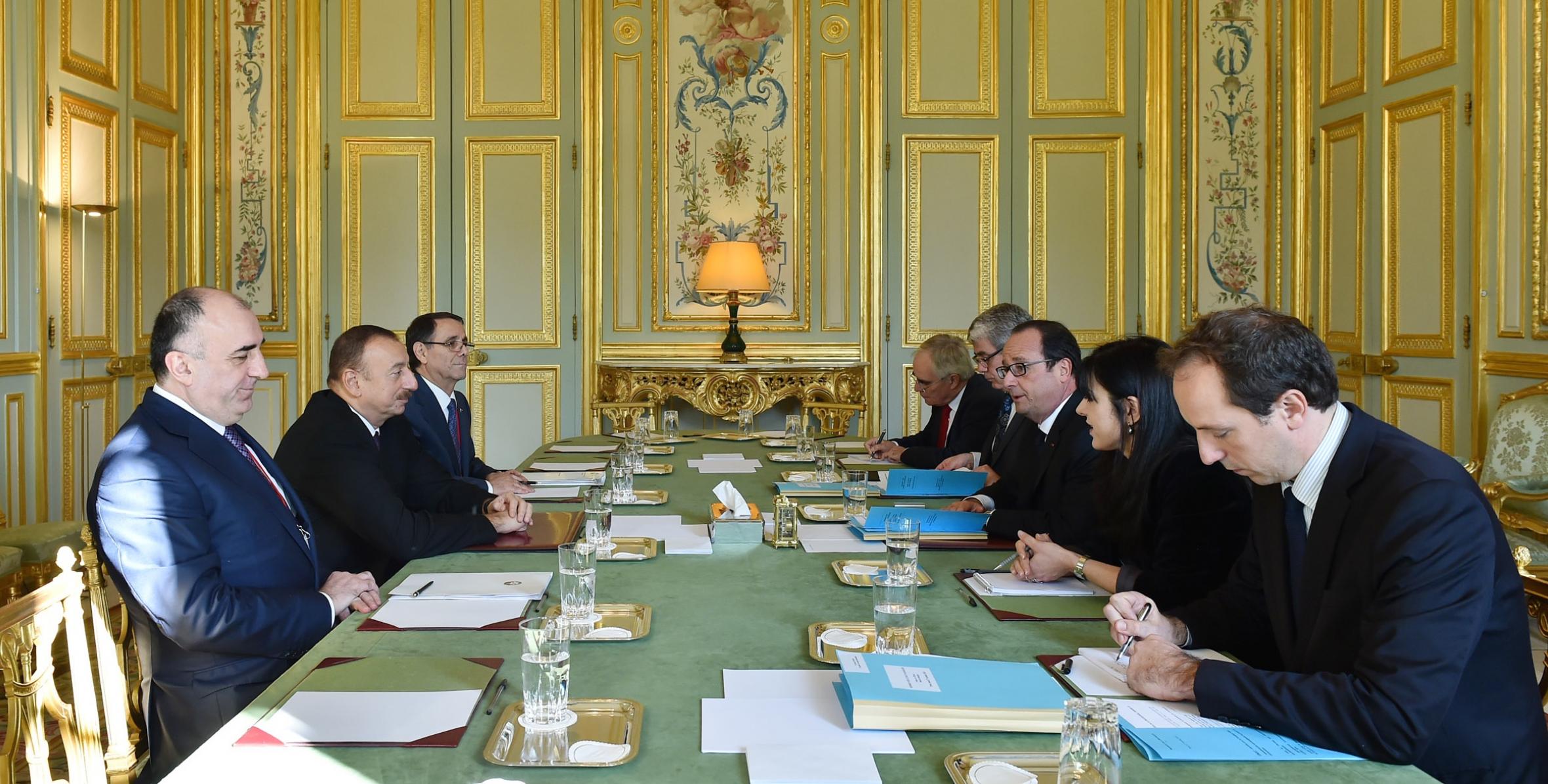 Ilham Aliyev met with President of France François Hollande