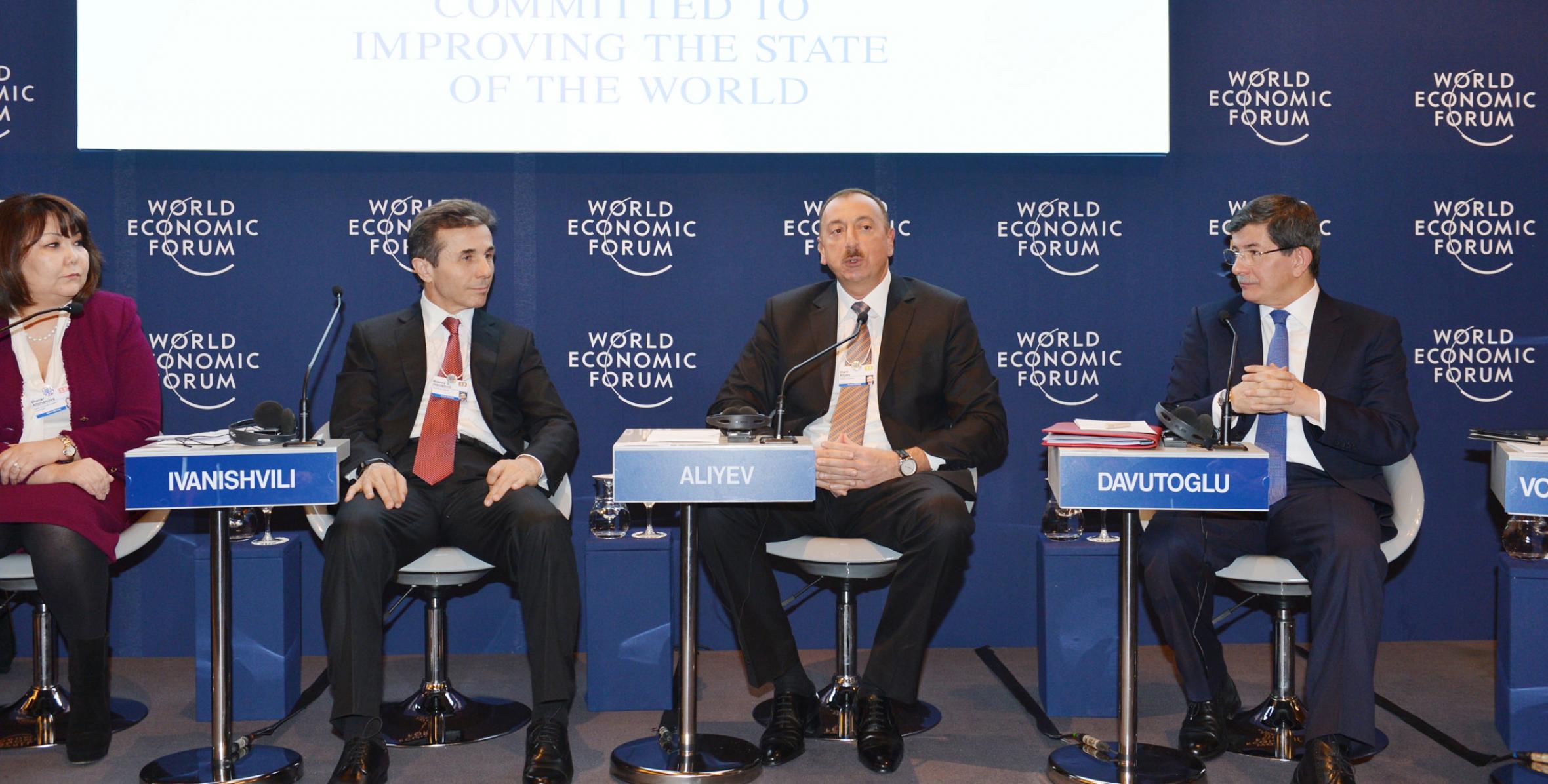 İlham Əliyev Davosda Dünya İqtisadi Forumunun  “Mərkəzi Asiya üçün yeni üfüqlər” mövzusunda sessiyasında  iştirak etmişdir