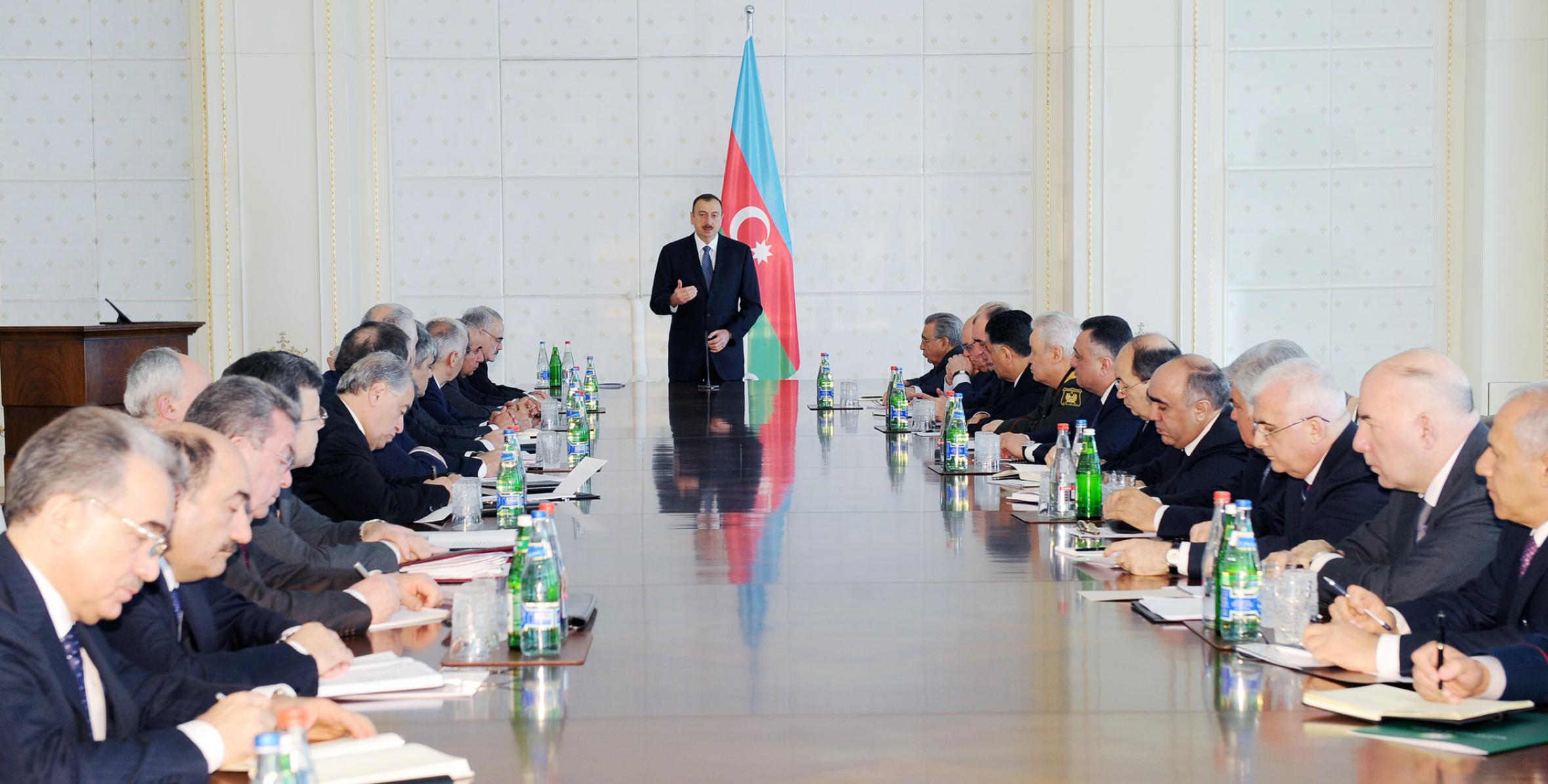 Opening speech by Ilham Aliyev at the meeting of the Cabinet of Ministers of the Republic of Azerbaijan dedicated to the results of the socioeconomic development in the first quarter of 2012 and future goals.