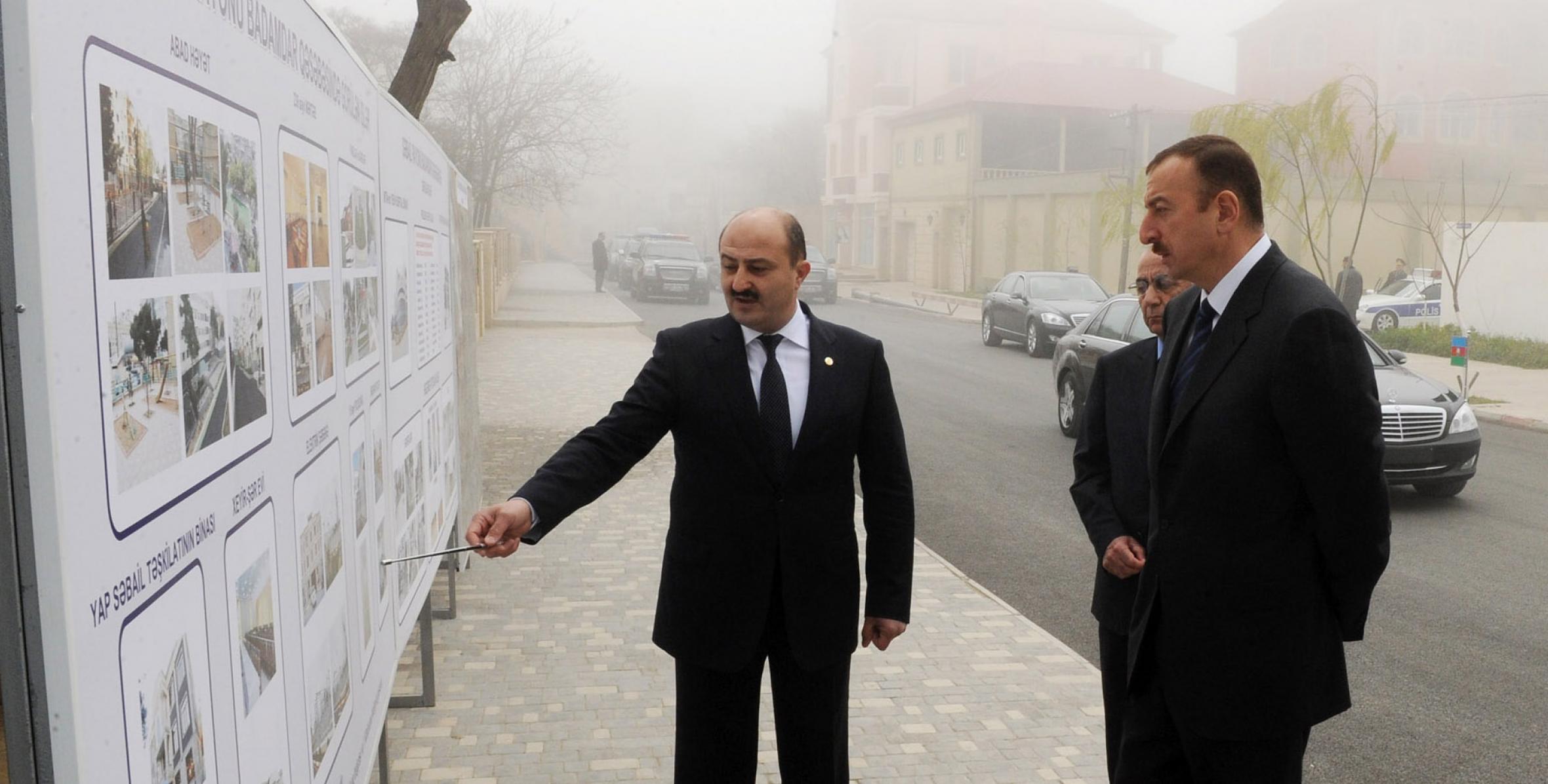 Ilham Aliyev checked out the works carried out in Badamdar settlement of Sabail District