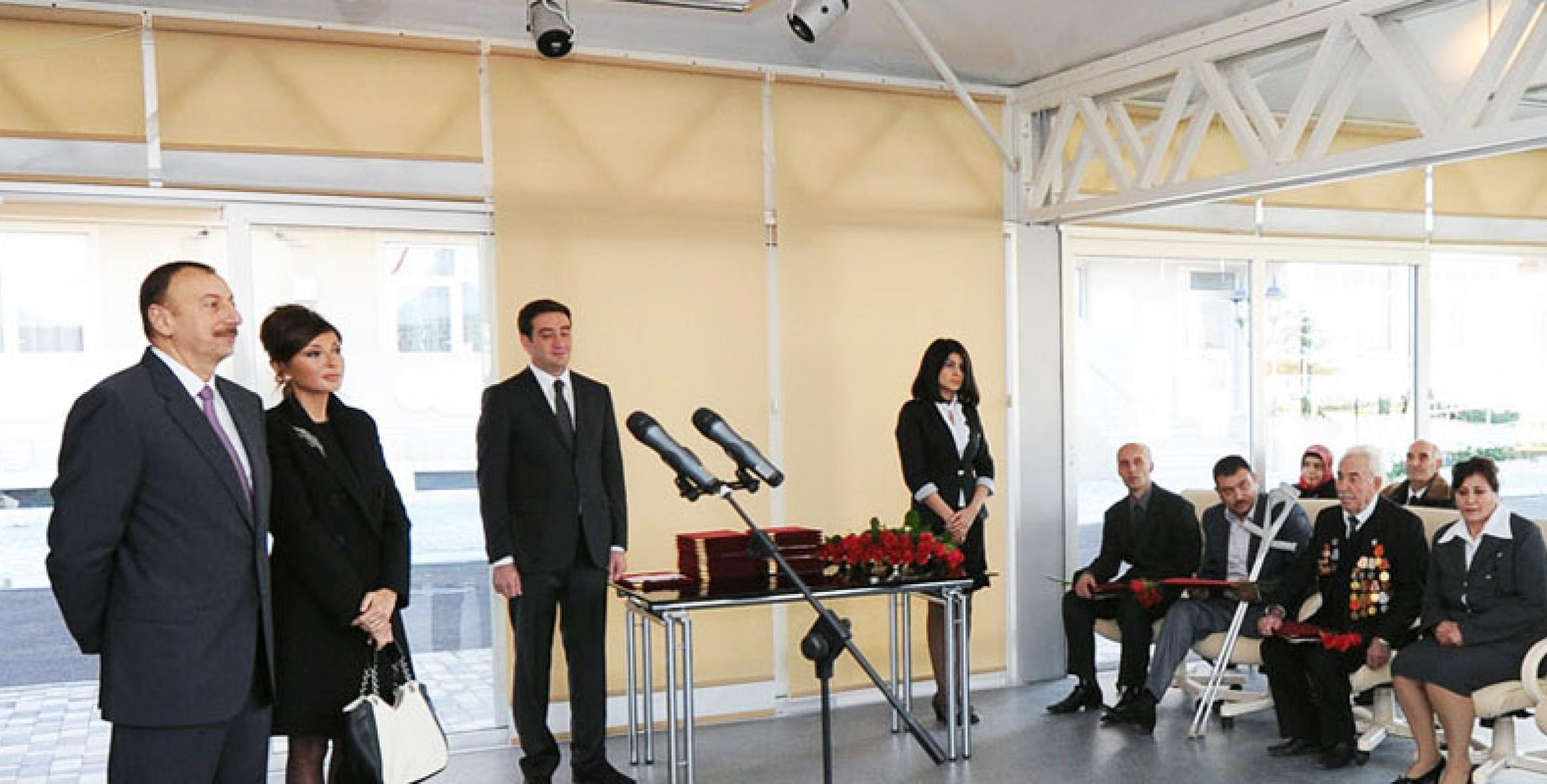 Речь Ильхама Алиева на открытии жилого дома, построенного для инвалидов Карабахской войны и семей шехидов