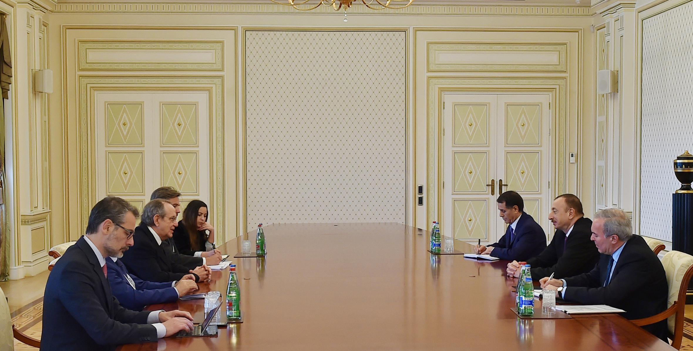 Ilham Aliyev received a delegation led by the Italian Minister of Economy and Finance