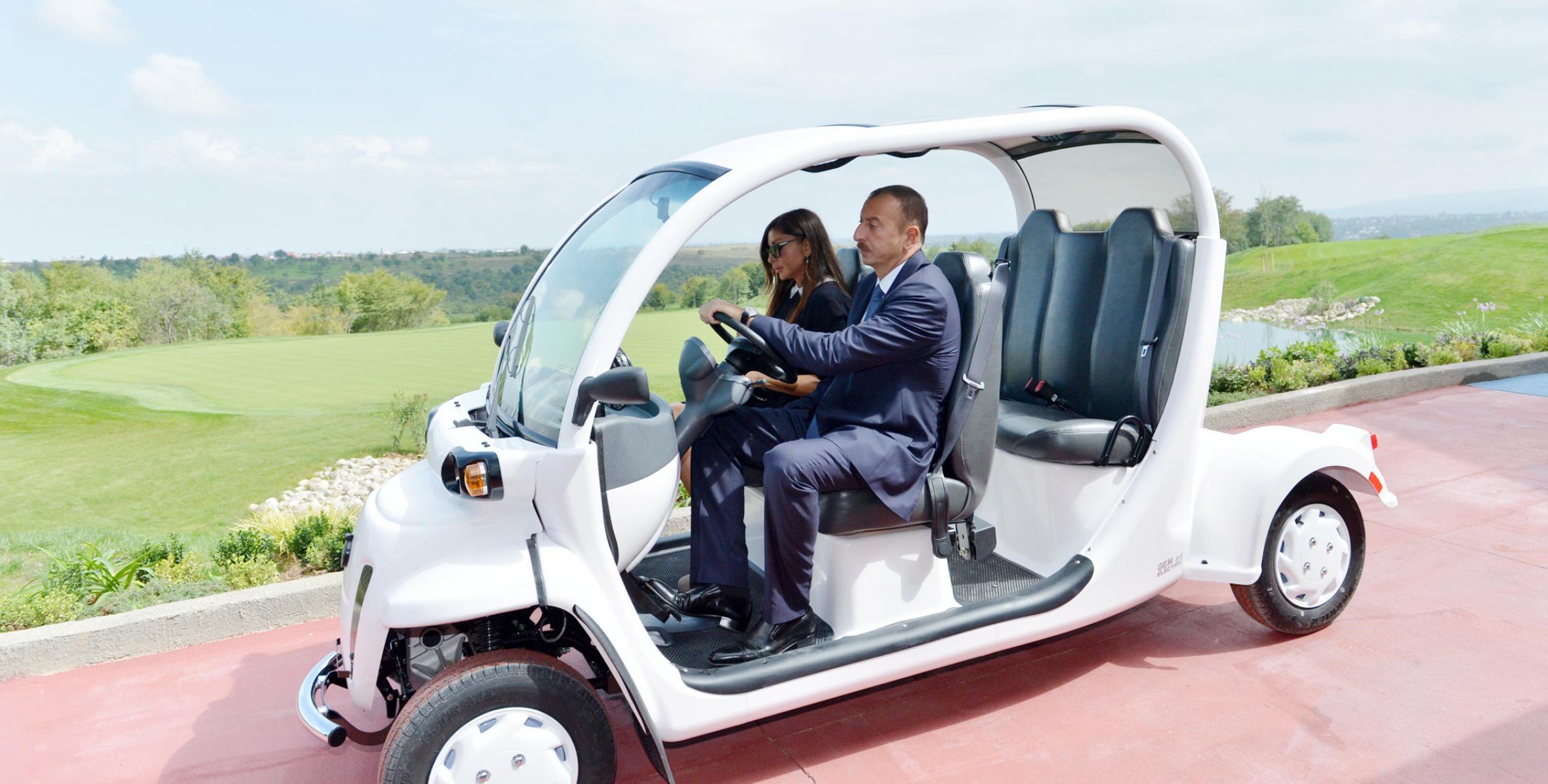 Ilham Aliyev attended the opening of the Azerbaijan National Golf Club in Guba