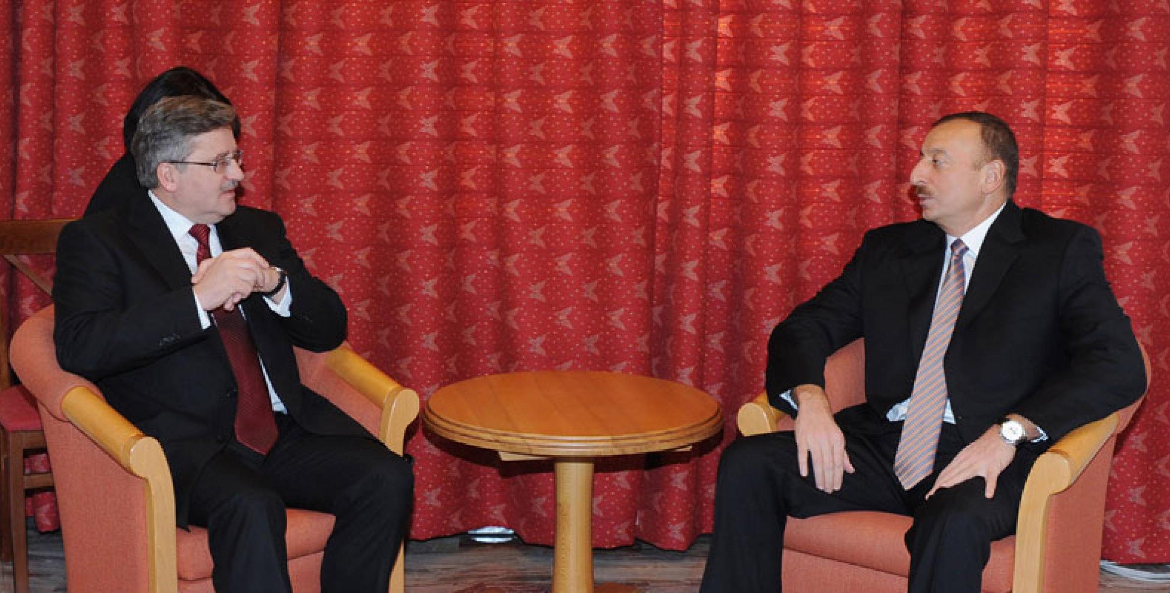 Ilham Ailyev had a meeting with President of the Republic of Poland, Bronisław Komorowski