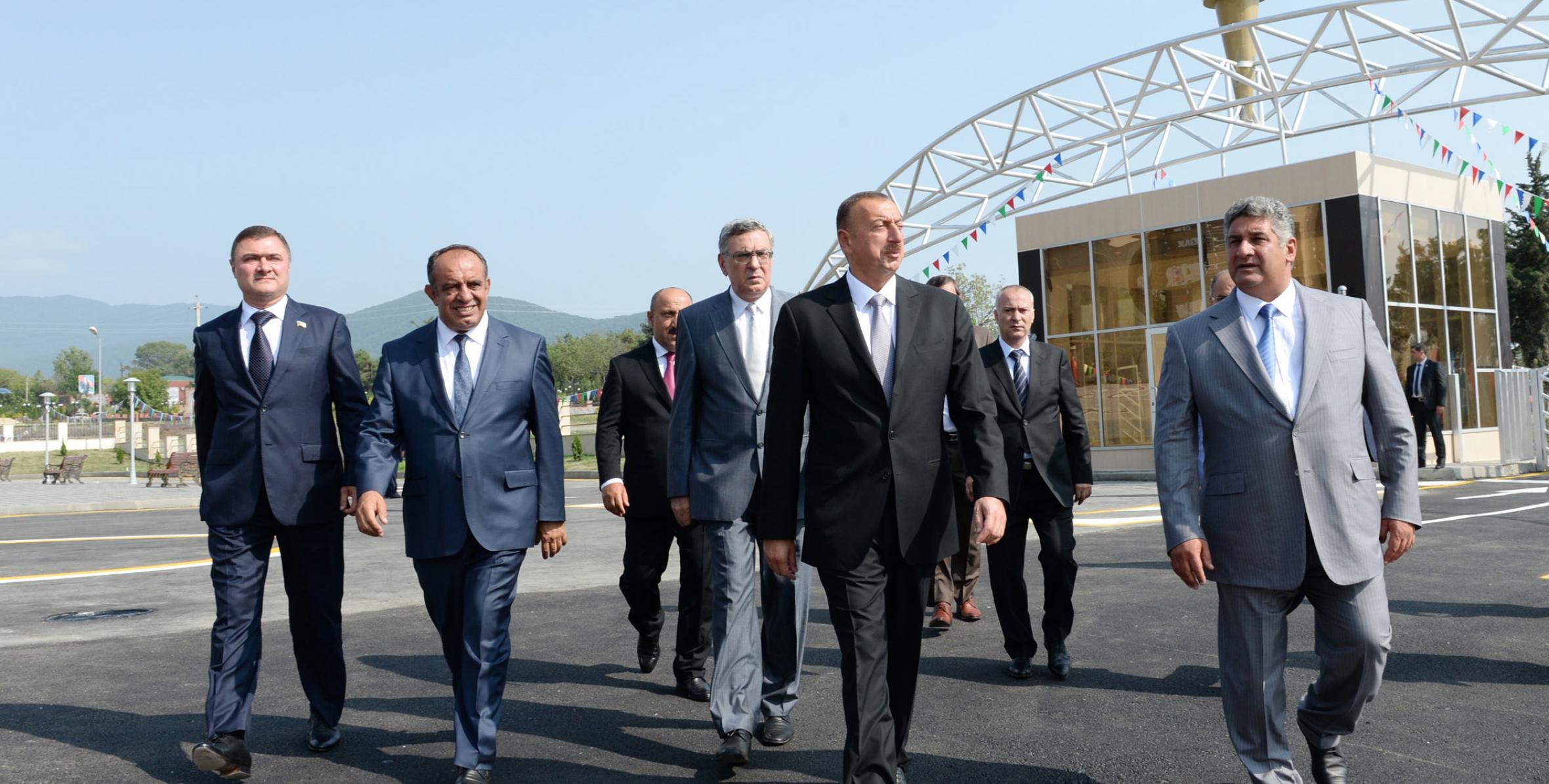 Ильхам Алиев принял участие в открытии Олимпийского спортивного комплекса в Гахе