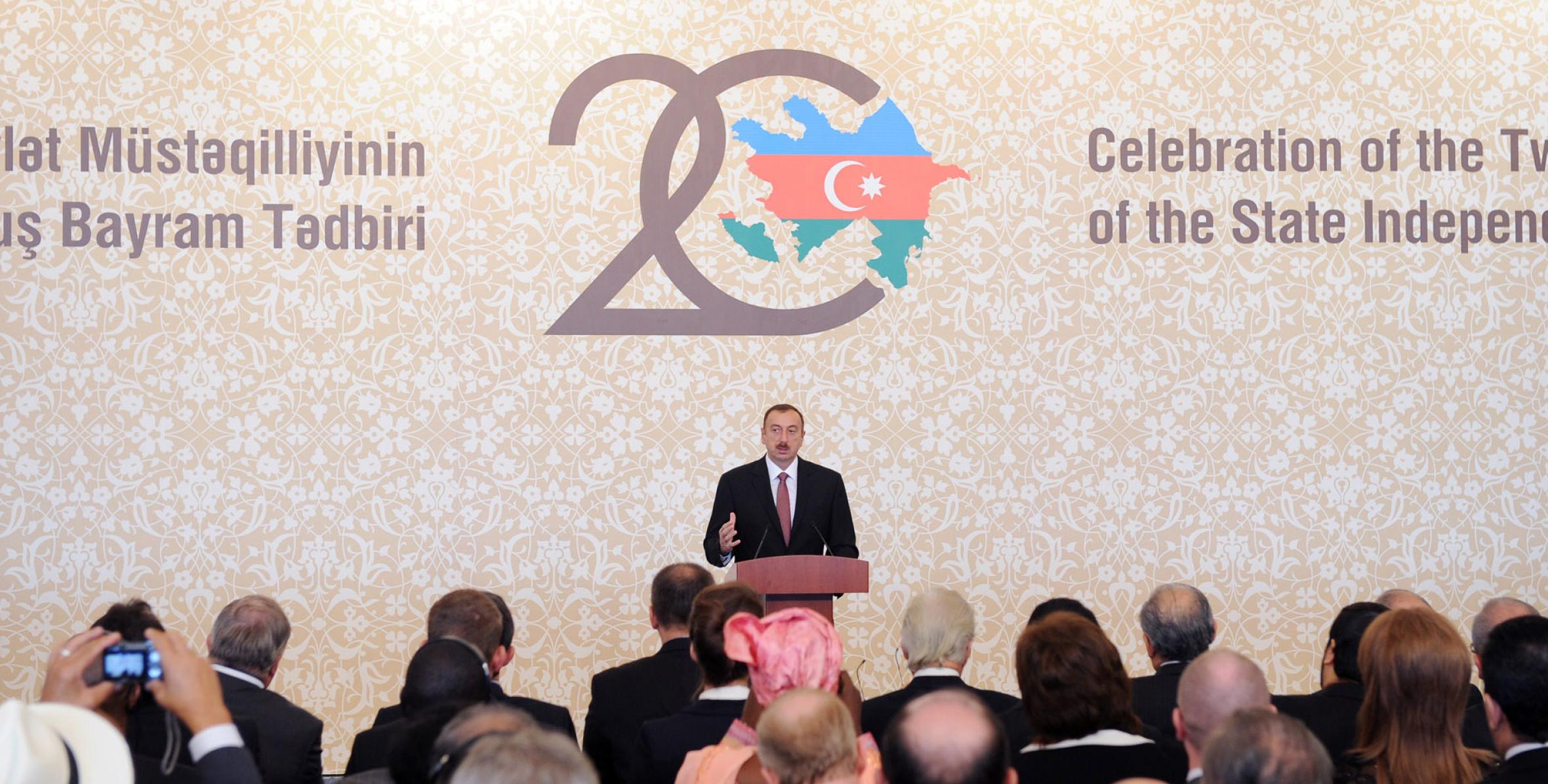 Ilham Aliyev attended the opening ceremony of the international festive event marking the 20th anniversary of the state independence of the Republic of Azerbaijan