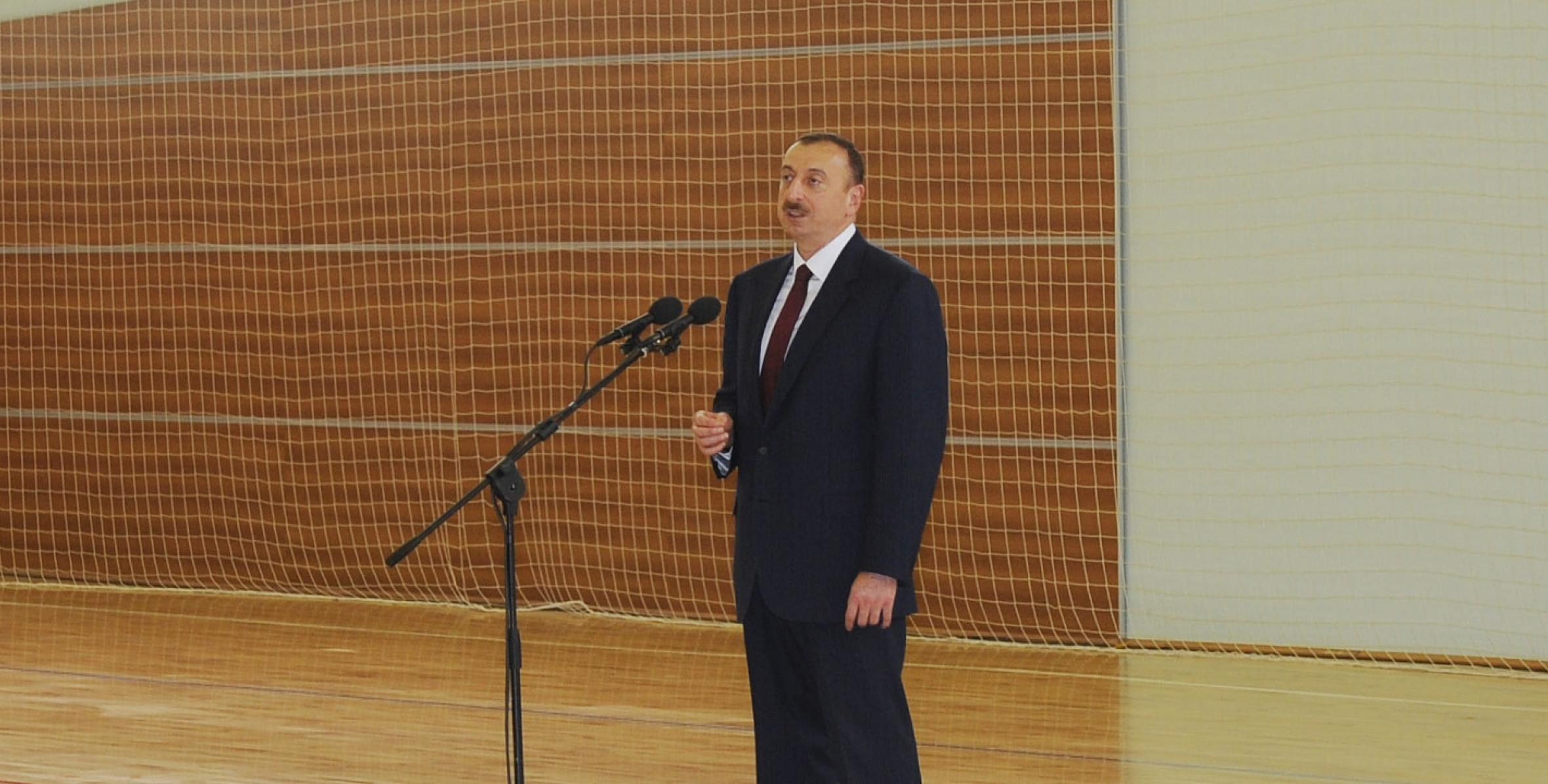 Ilham Aliyev met with the public of Imishli District