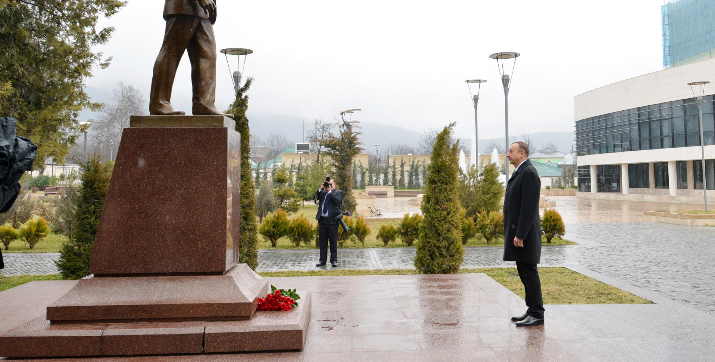 Ильхам Алиев прибыл в Габалинский  район