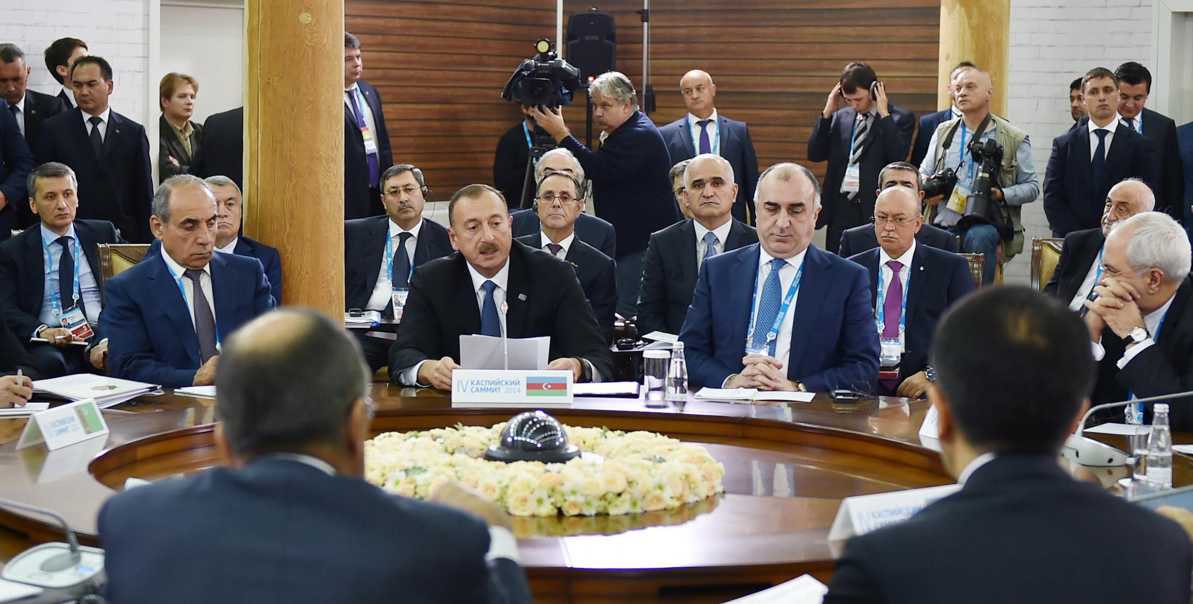 Speech by Ilham Aliyev at the 4th summit of the heads of state of Caspian littoral states