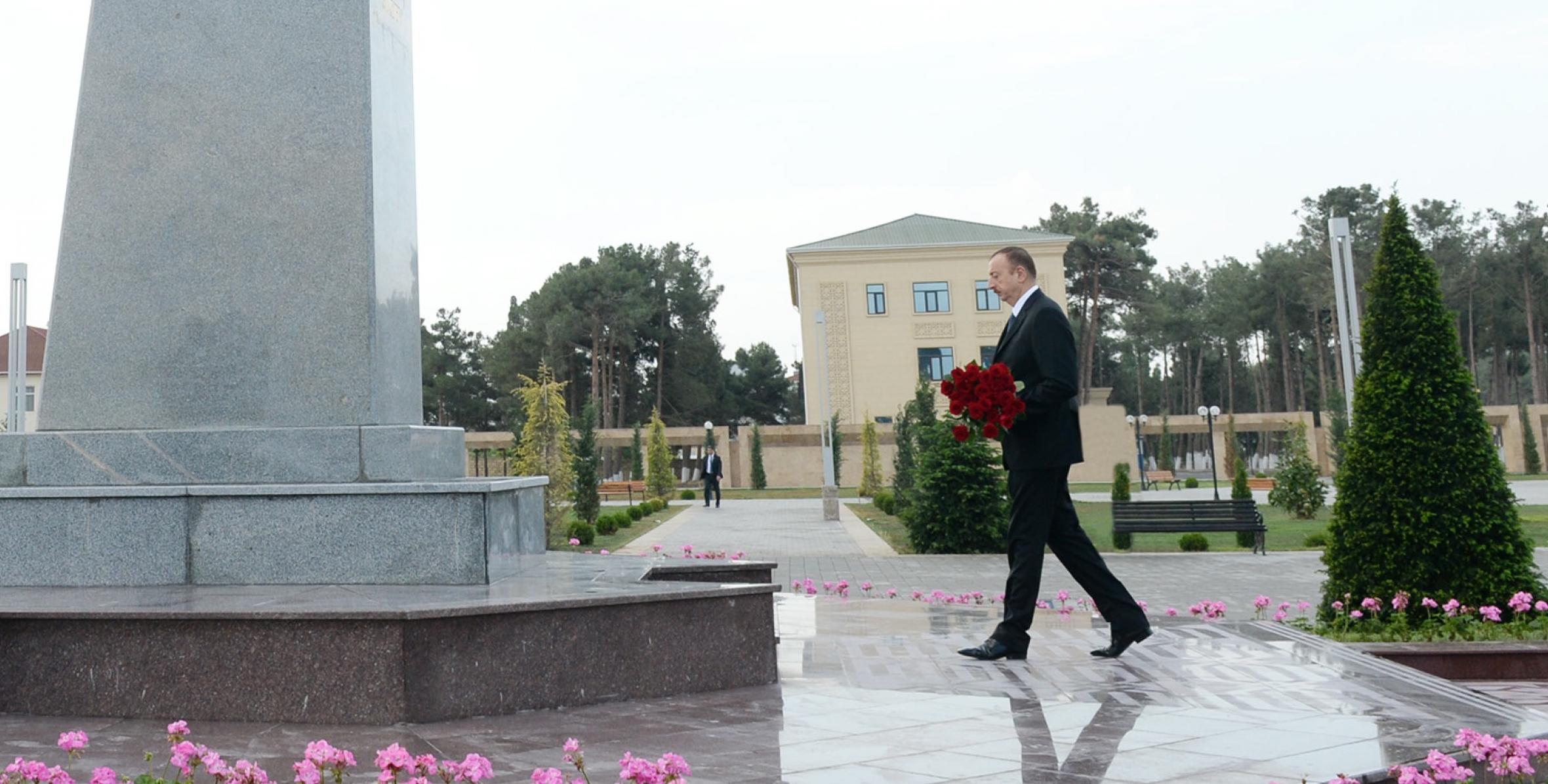 Ilham Aliyev arrived in Neftchala District on a visit