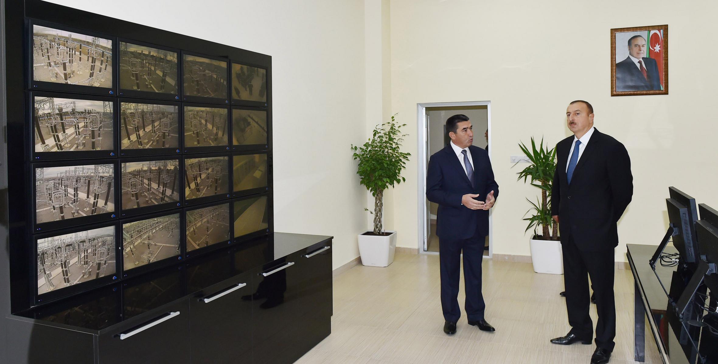 Ильхам Алиев ознакомился с работой, проделанной в электрическом распределительном пункте «Геранбой»