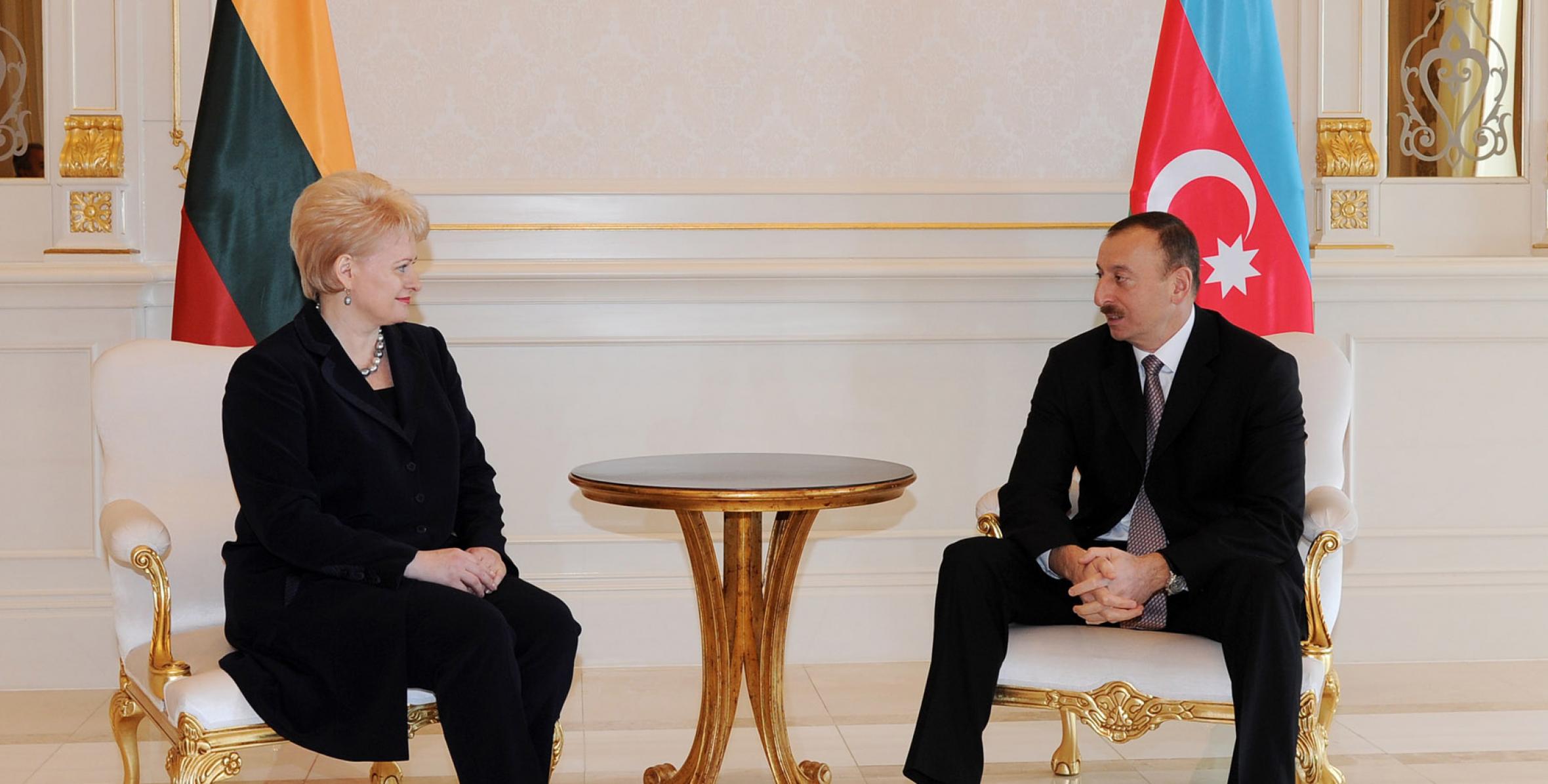 Состоялась встреча Ильхама Алиева и Президента Литвы Дали Грибаускайте один на один