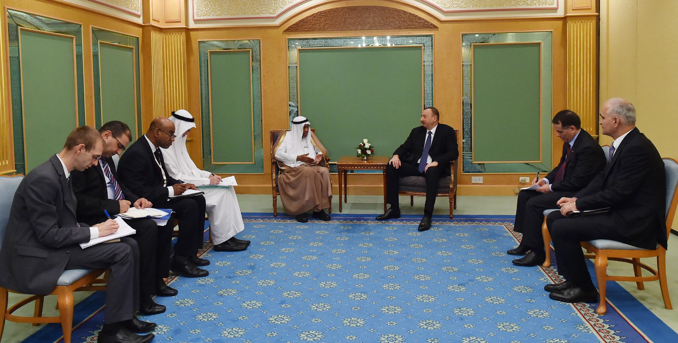 Ильхам Алиев встретился в Джидде с президентом Группы Исламского банка развития
