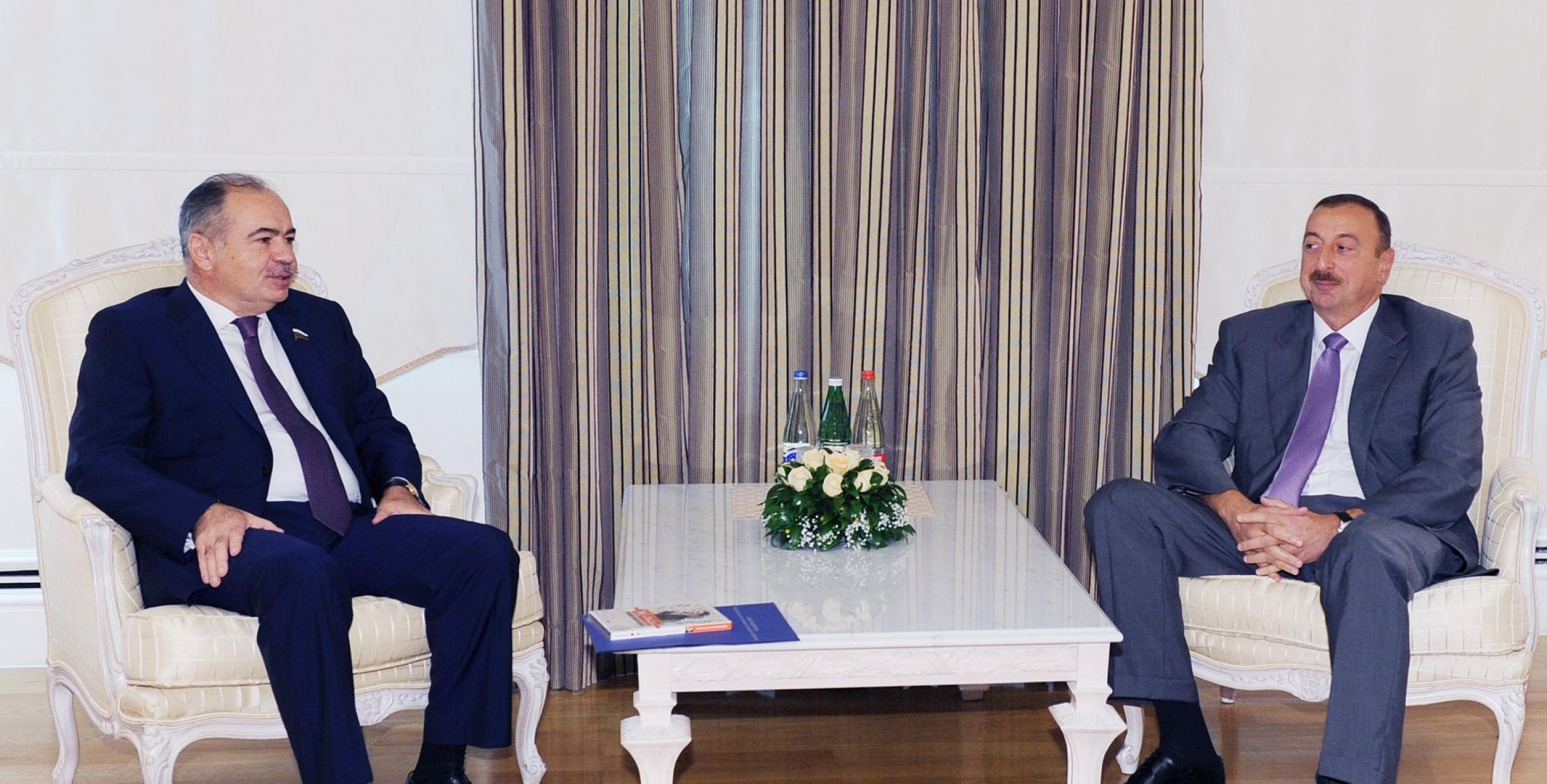 Ilham Aliyev received the Deputy Speaker of the Federation Council of the Federal Assembly of the Russian Federation, Ilyas Umakhanov