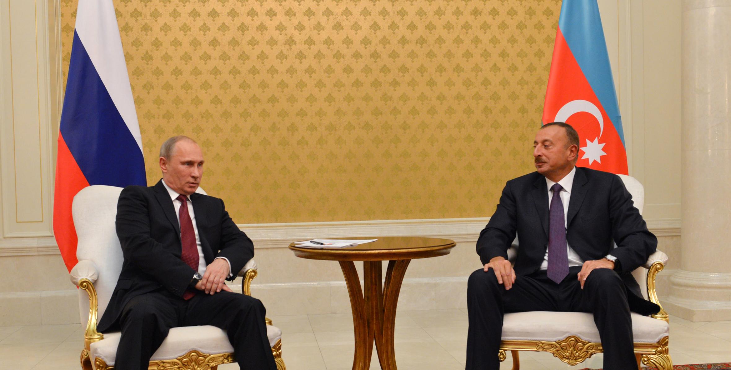 Ilham Aliyev and President of Russia Vladimir Putin held a one-on-one meeting