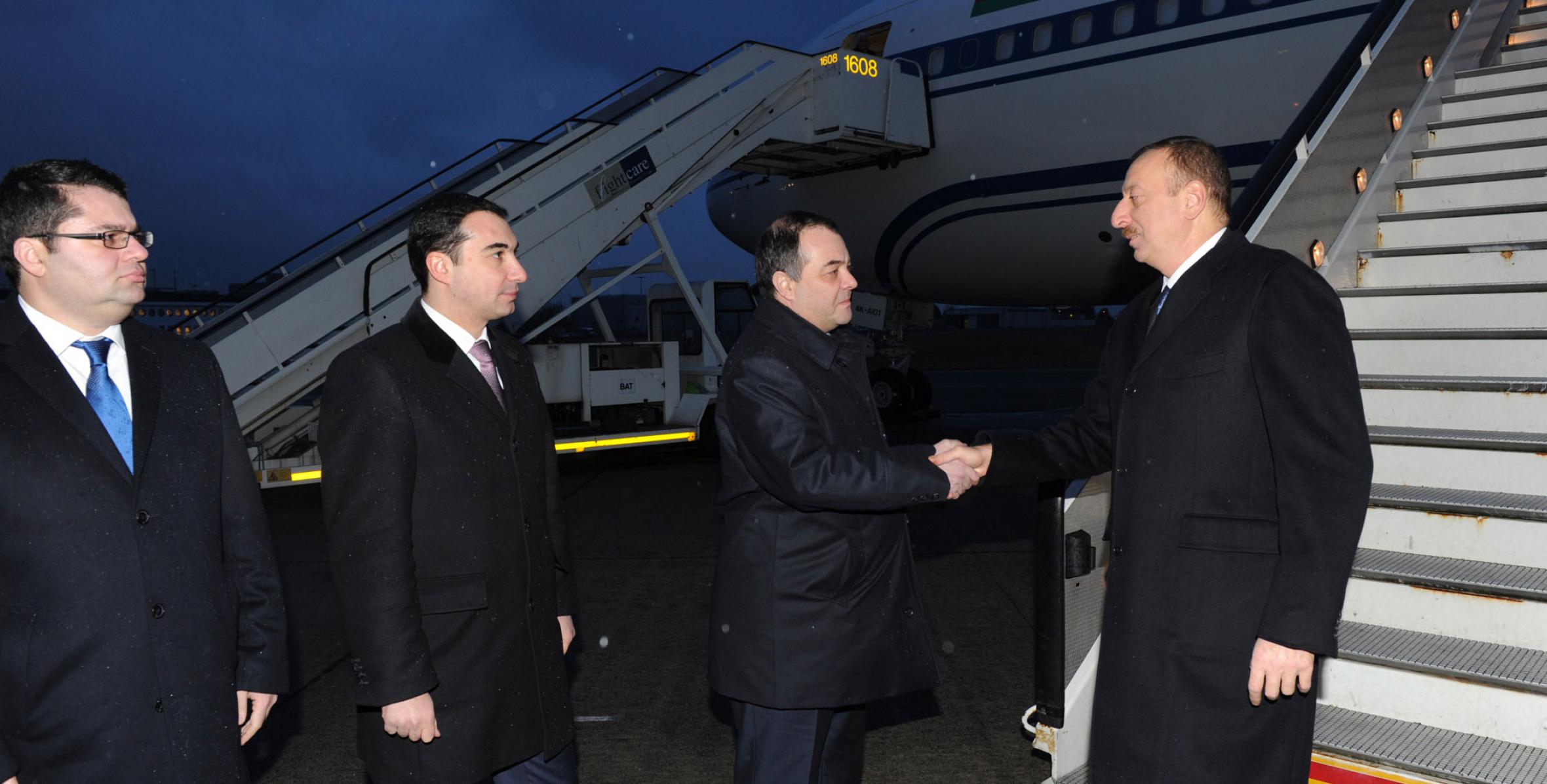 Ilham Aliyev arrived in the Kingdom of Belgium on a working visit