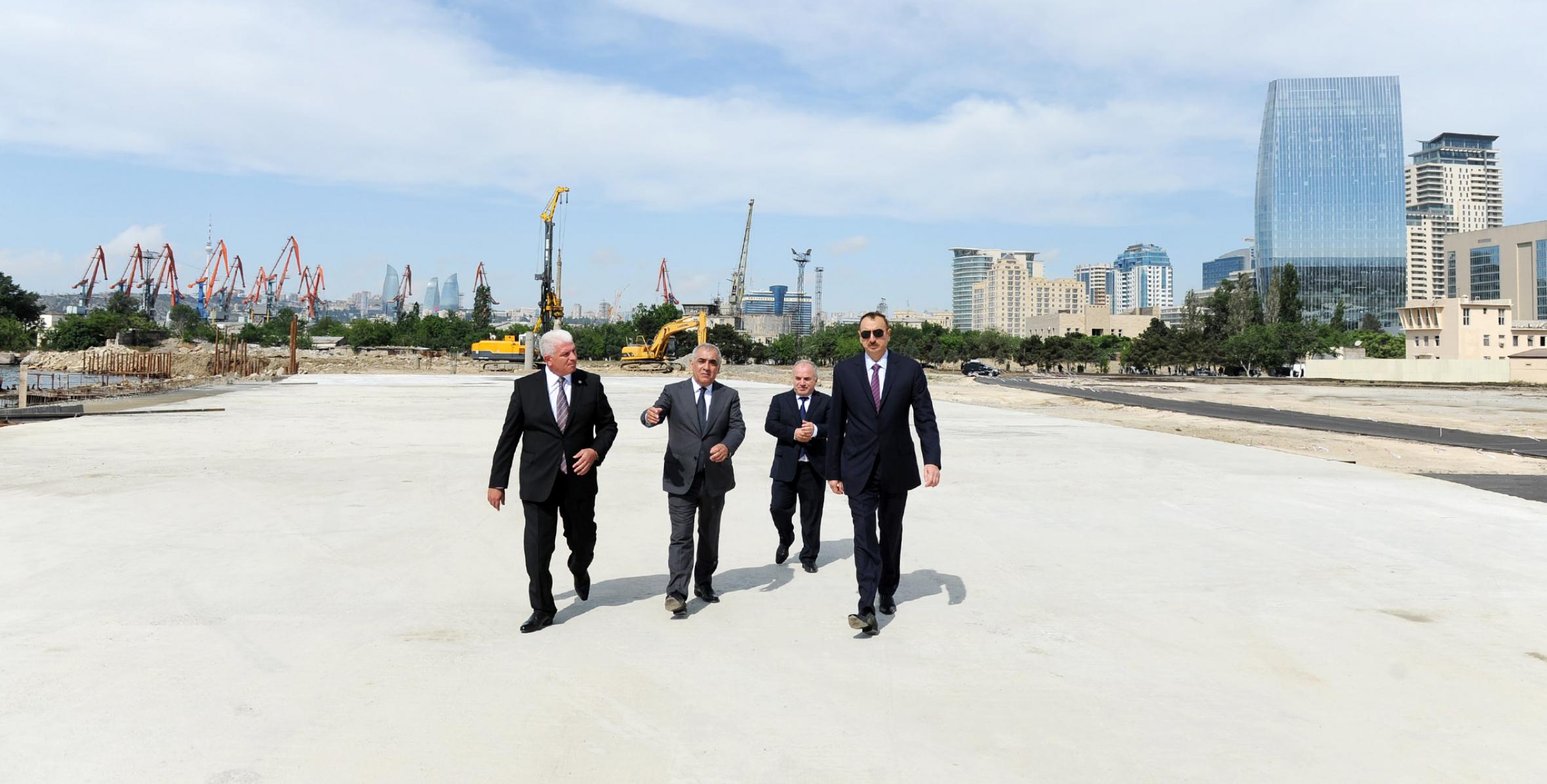 Ilham Aliyev attended a groundbreaking ceremony for the White City Boulevard in Baku