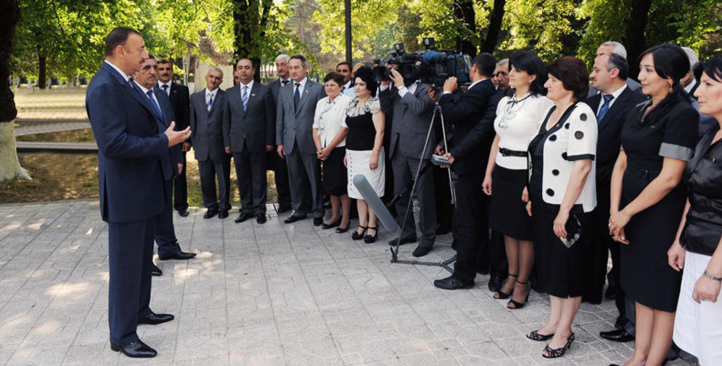 Ilham Aliyev met with the community representatives of Zagatala region