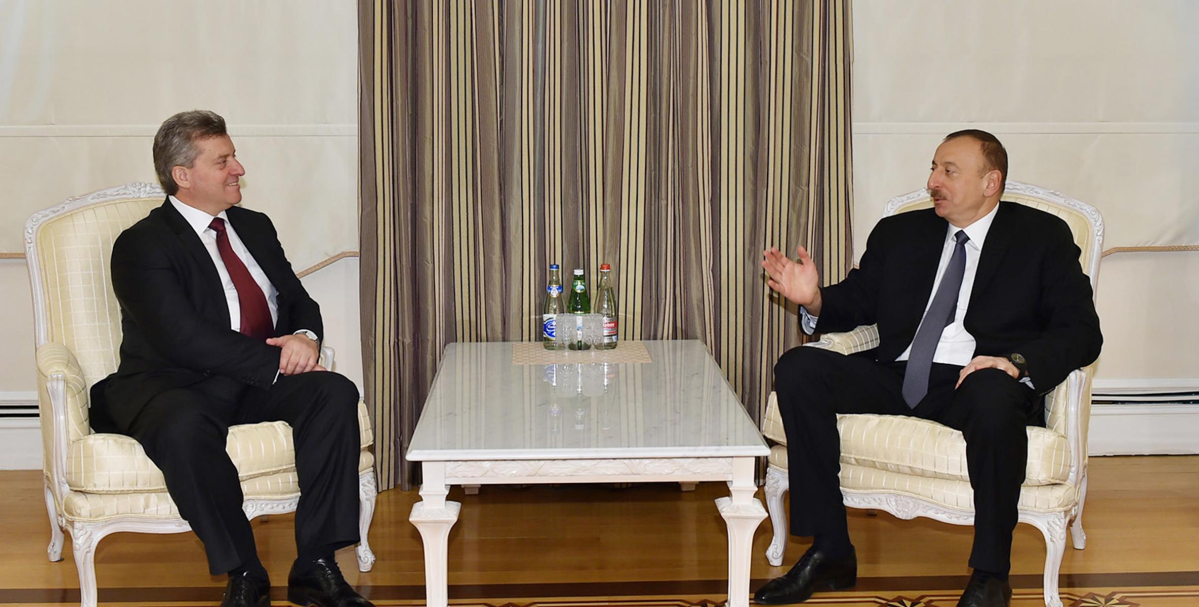 Состоялась встреча Ильхама Алиева  с Президентом Македонии Георге Ивановым