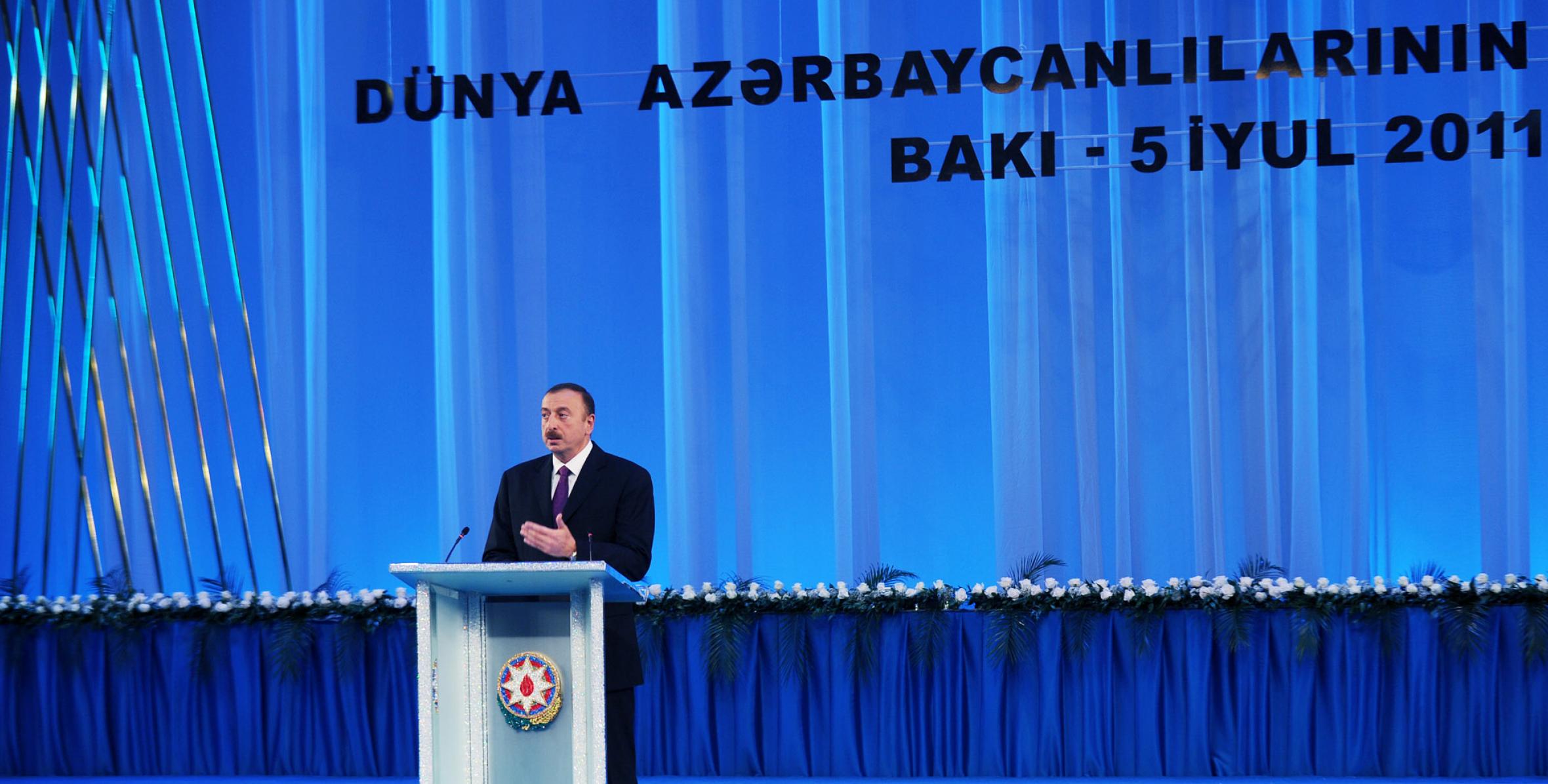 Речь Ильхама Алиева на III съезде азербайджанцев мира