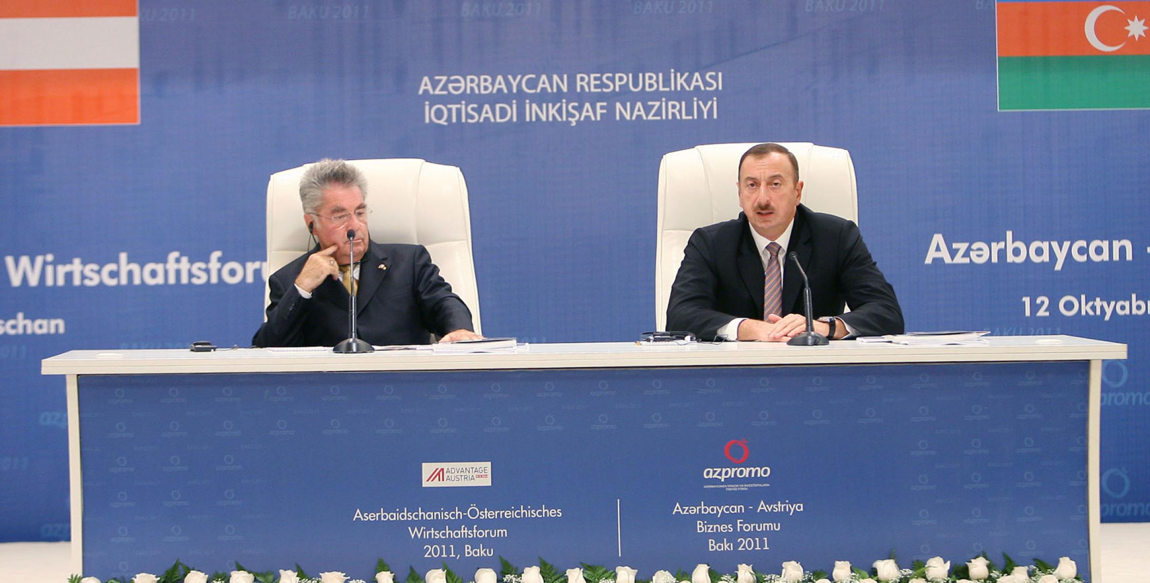 Ilham Aliyev and Heinz Fischer participated in the Azerbaijani-Austrian business forum