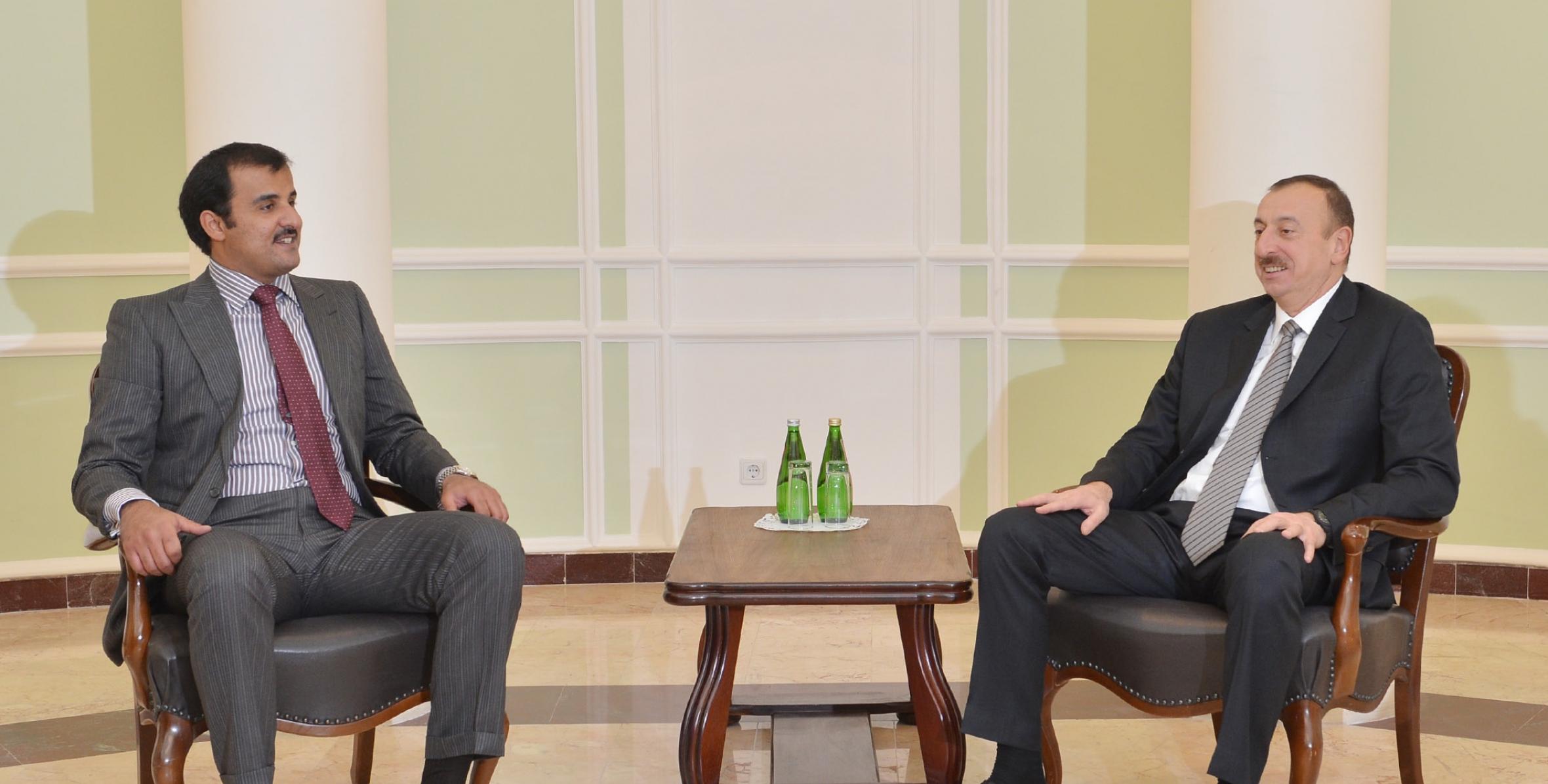 Ilham Aliyev met with Emir of Qatar Sheikh Tamim Bin Hamad Al Thani in Sochi