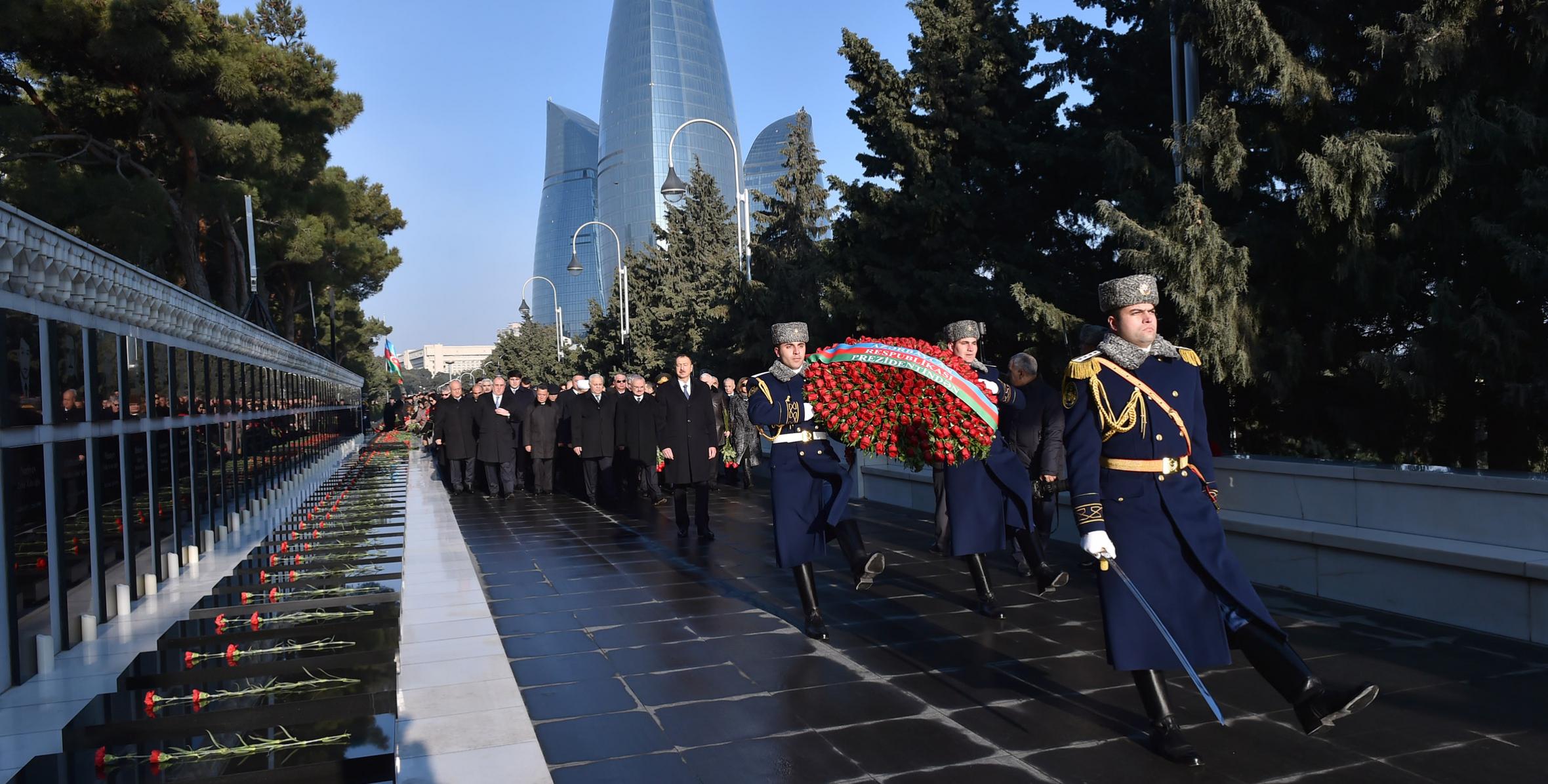 Ilham Aliyev paid tribute to 20 January martyrs