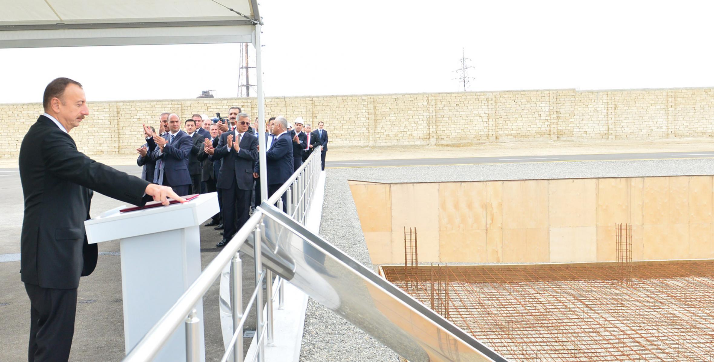 Ильхам Алиев принял участие в церемонии закладки фундамента Сумгайытского химического промышленного парка