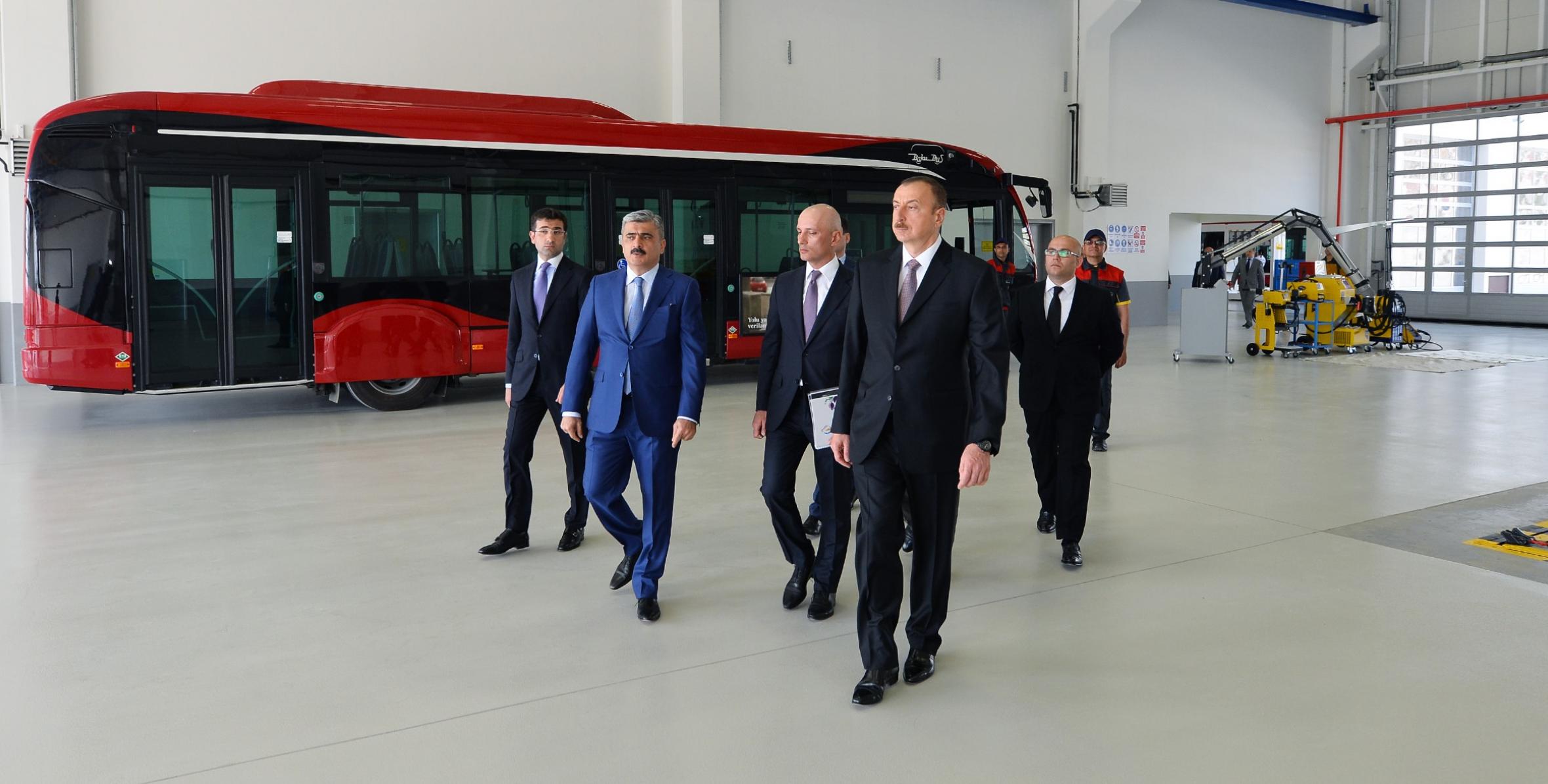 Ilham Aliyev attended the opening of a bus depot and a training center for the first European Games