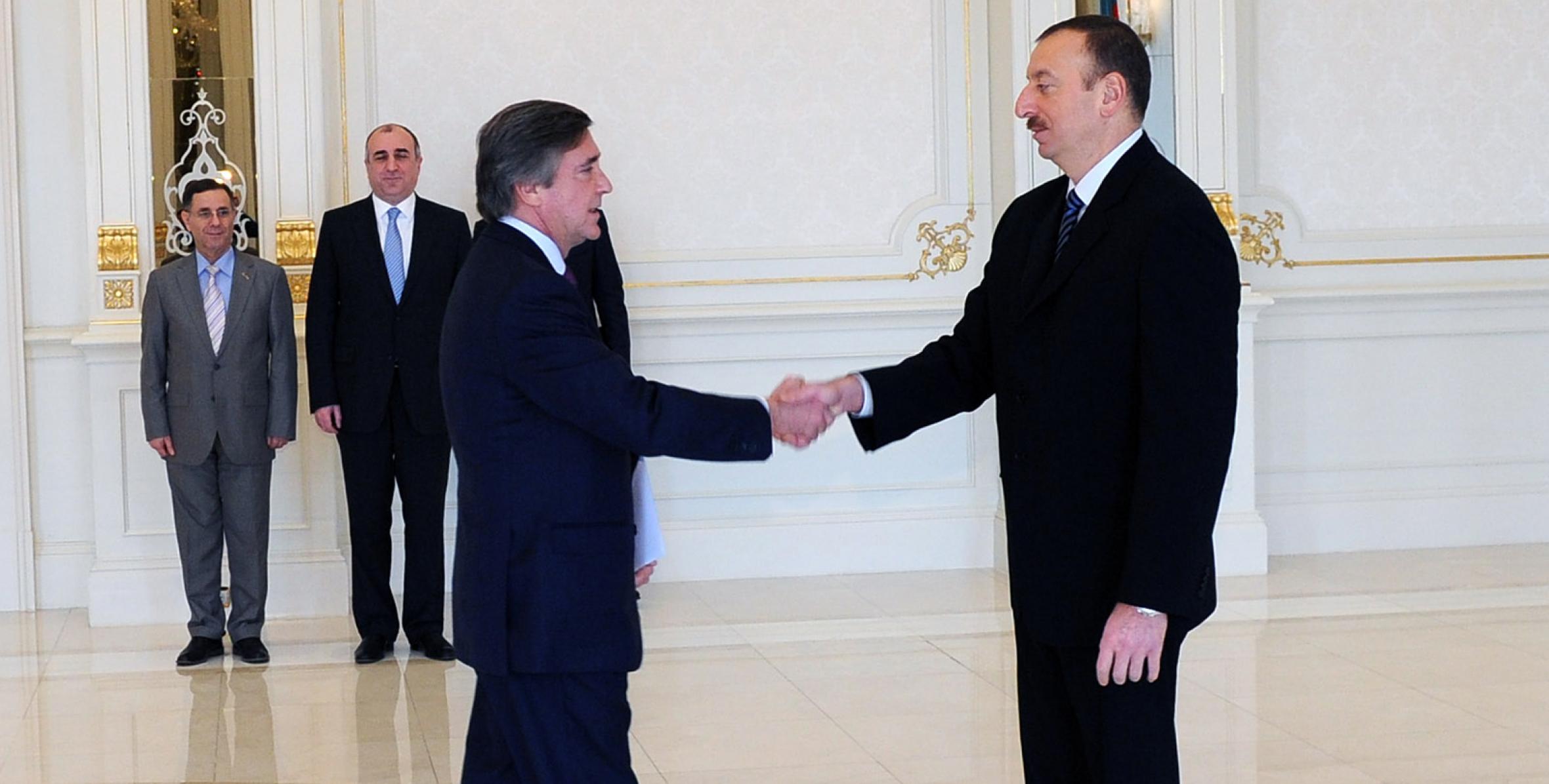 Ilham Aliyev received the credentials of a newly appointed Ambassador of Spain, Cristobal Gonzalez-Aller Jurado