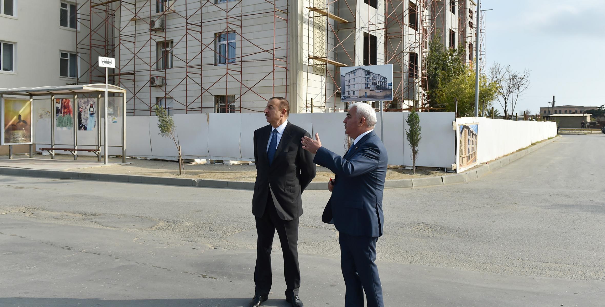 Ilham Aliyev reviewed landscaping and construction work in Pirallahi