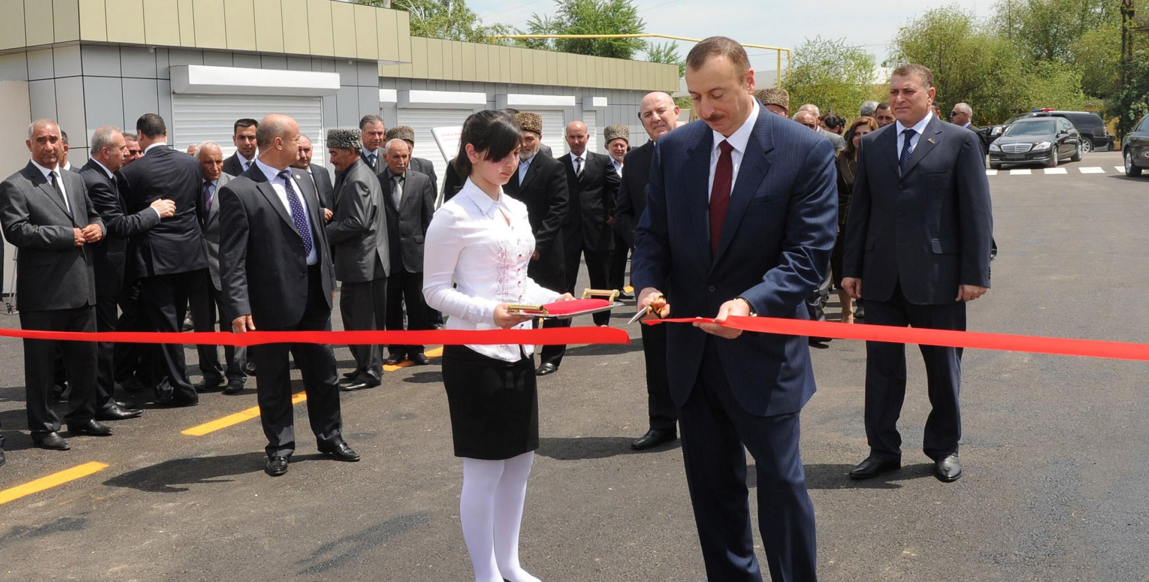 Ilham Aliyev participated at the opening of Saatly-Musaly-Mazrali road after its reconstruction