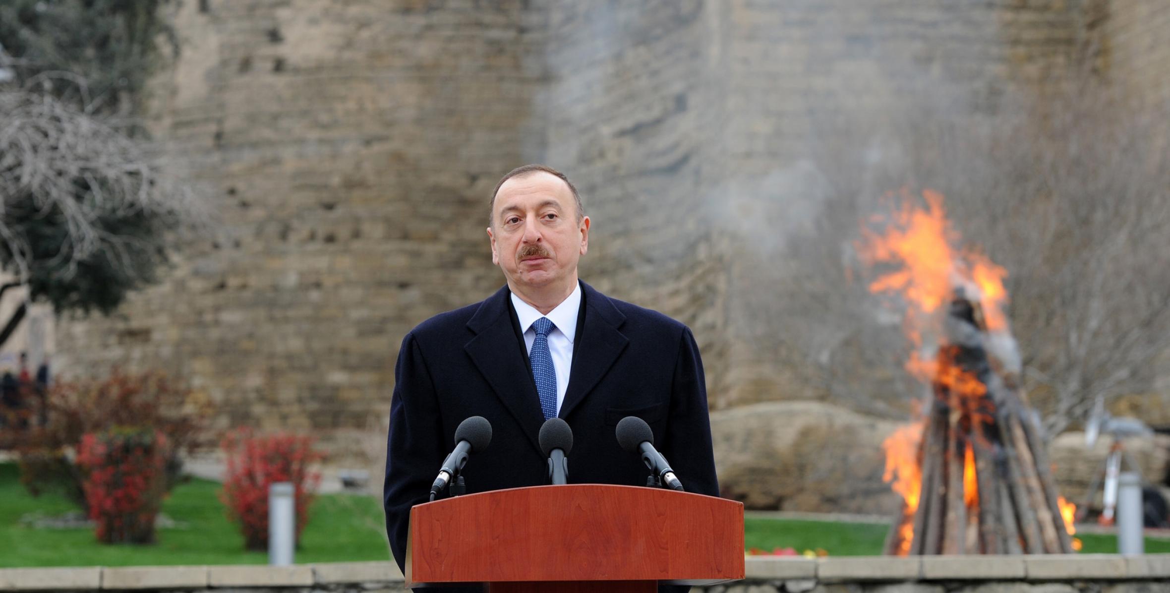 Речь Ильхама Алиева на всенародных празднествах по случаю Новруз байрамы