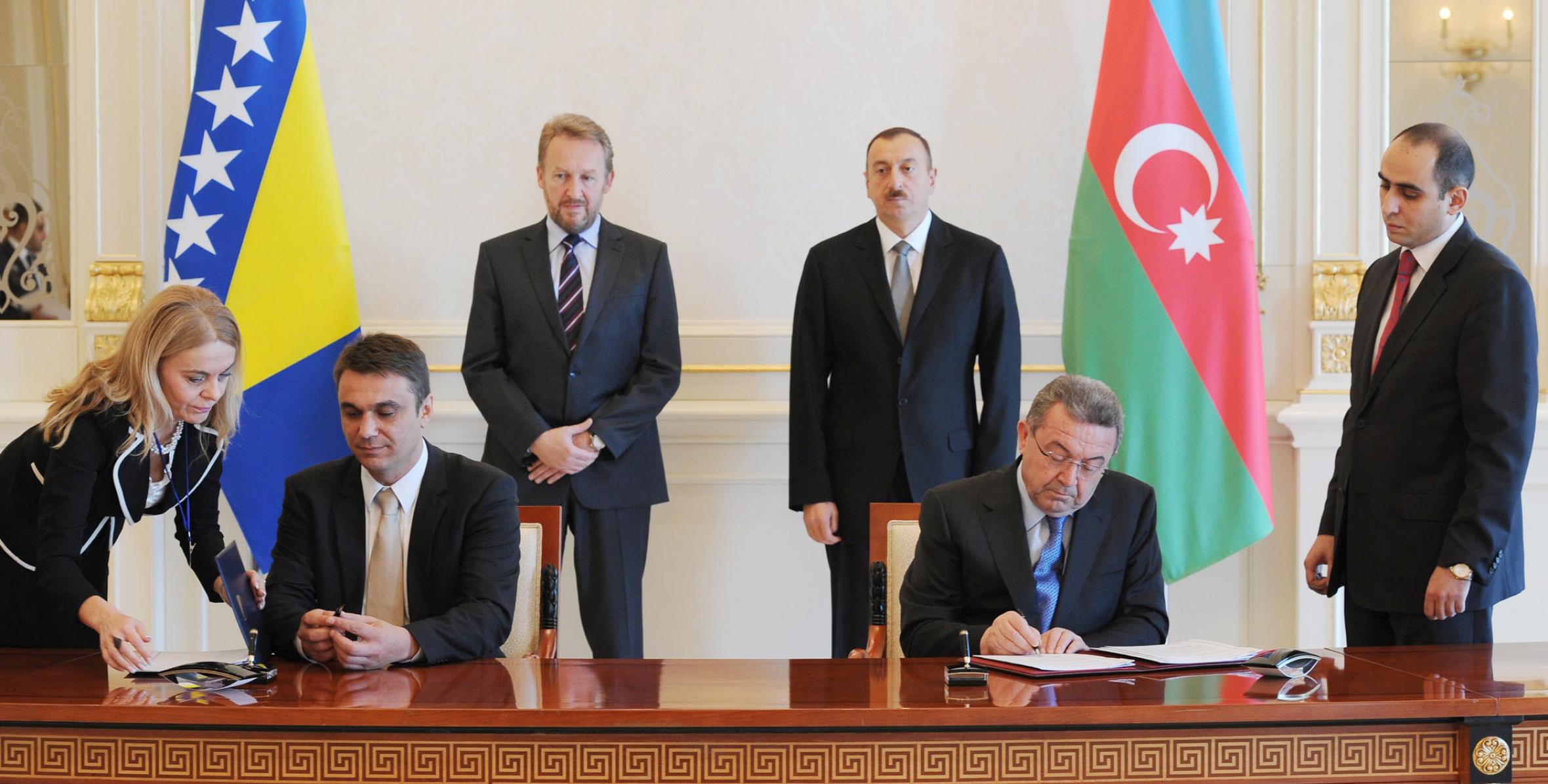 Состоялась церемония подписания азербайджано-боснийских документов