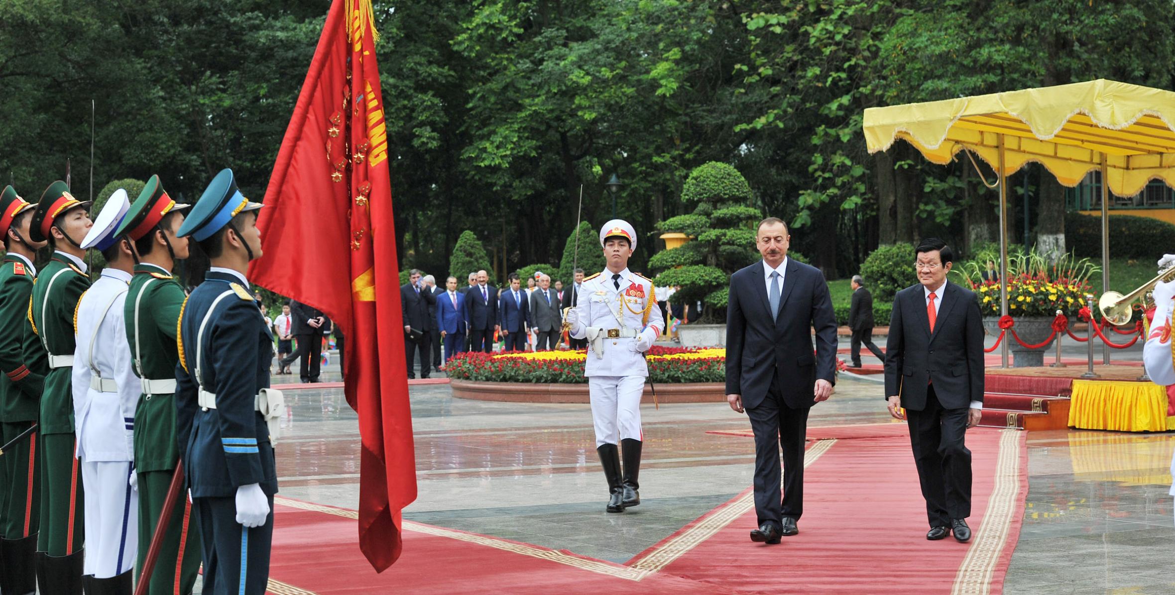 Official welcoming ceremony for Ilham Aliyev was held in Vietnam