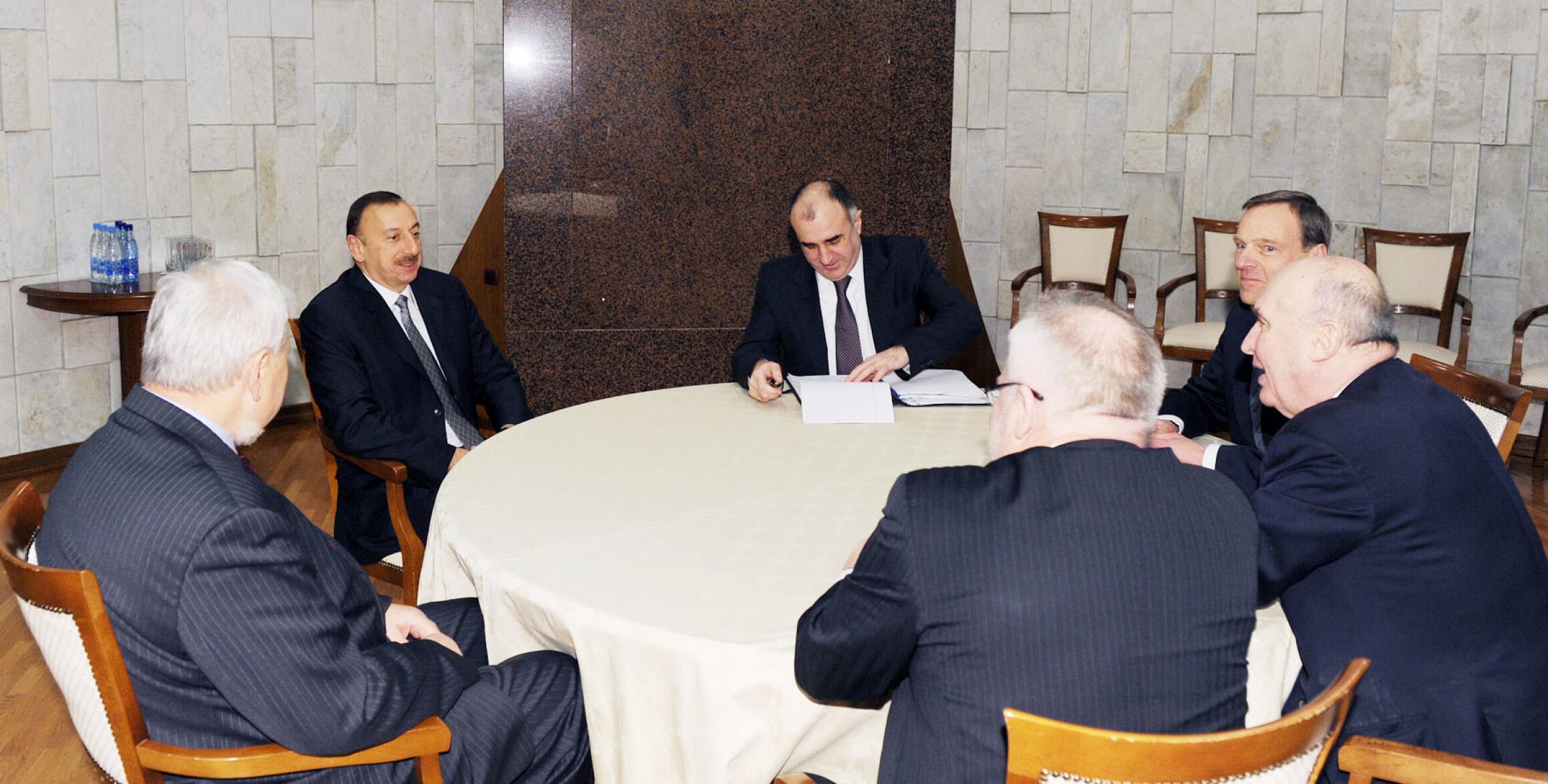 Состоялась встреча Ильхама Алиева с сопредседателями Минской группы ОБСЕ
